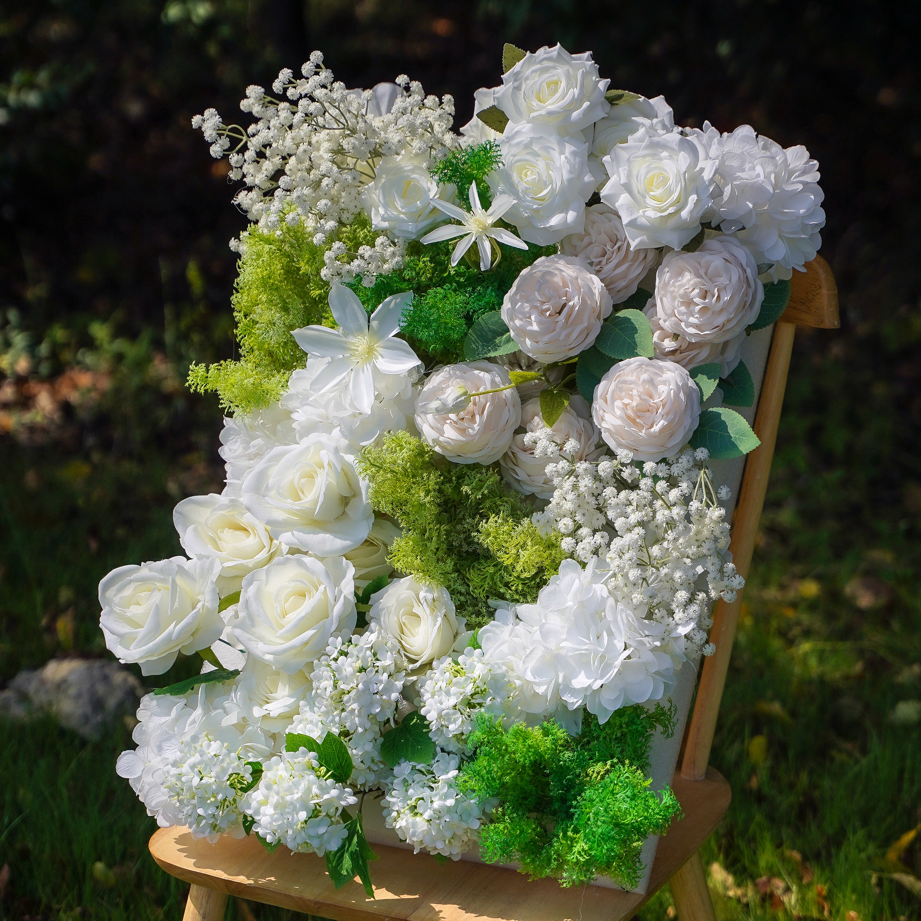 kimberley:5D 2023 New Fabric Artificial rolling up curtain flower wall Rose Morning