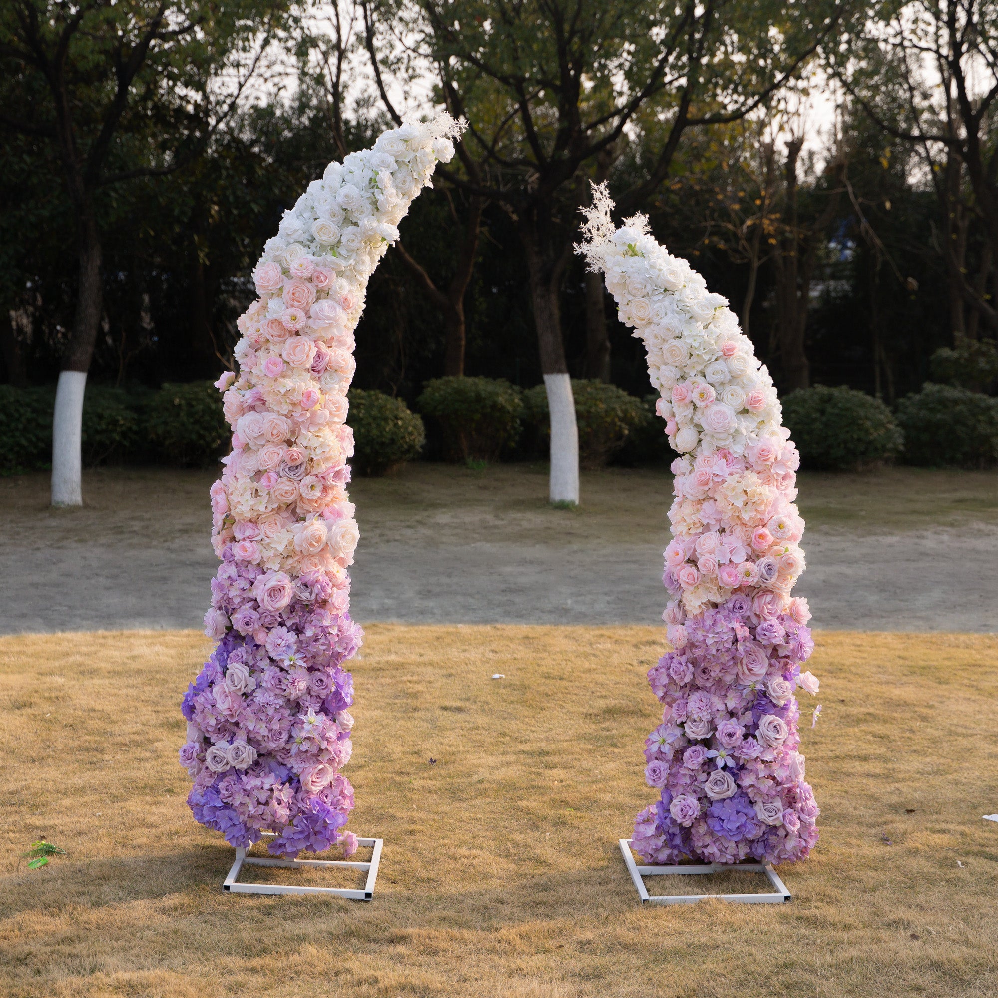 Lavender Hush Flower Arch including Frame for Wedding Party Event Backdrop Decoration(Ready to Ship in USA Only)
