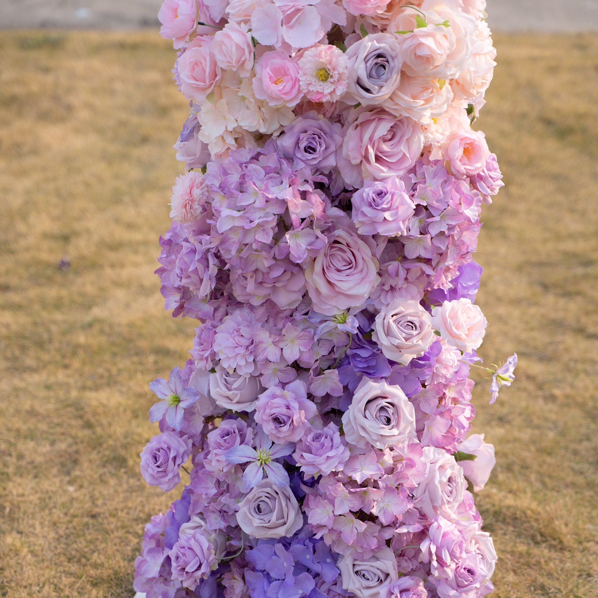 Lavender Hush Flower Arch including Frame for Wedding Party Event Backdrop Decoration(Ready to Ship in USA Only)