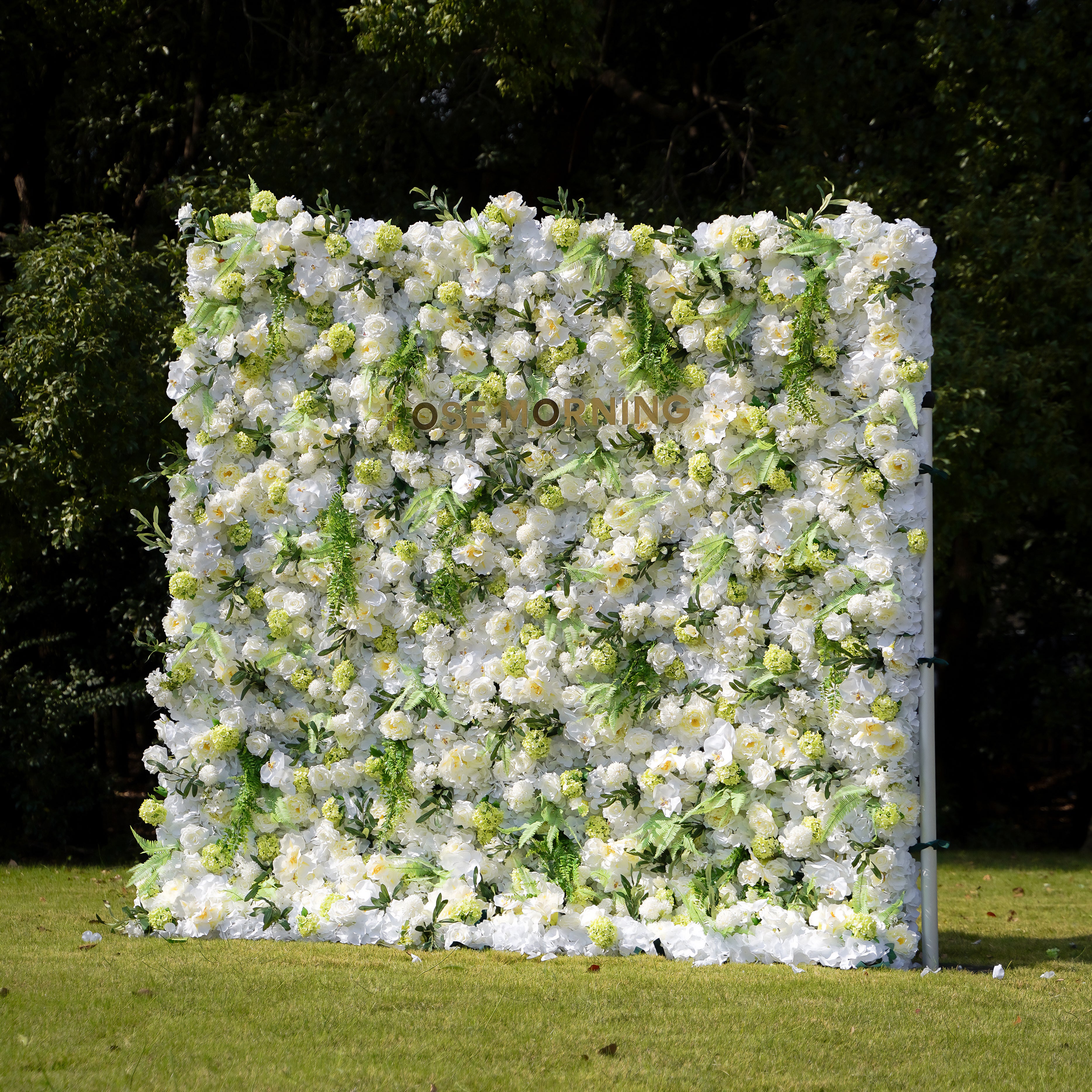 Fairy 5D Garden Series New Fabric Artificial rolling up curtain flower wall Rose Morning