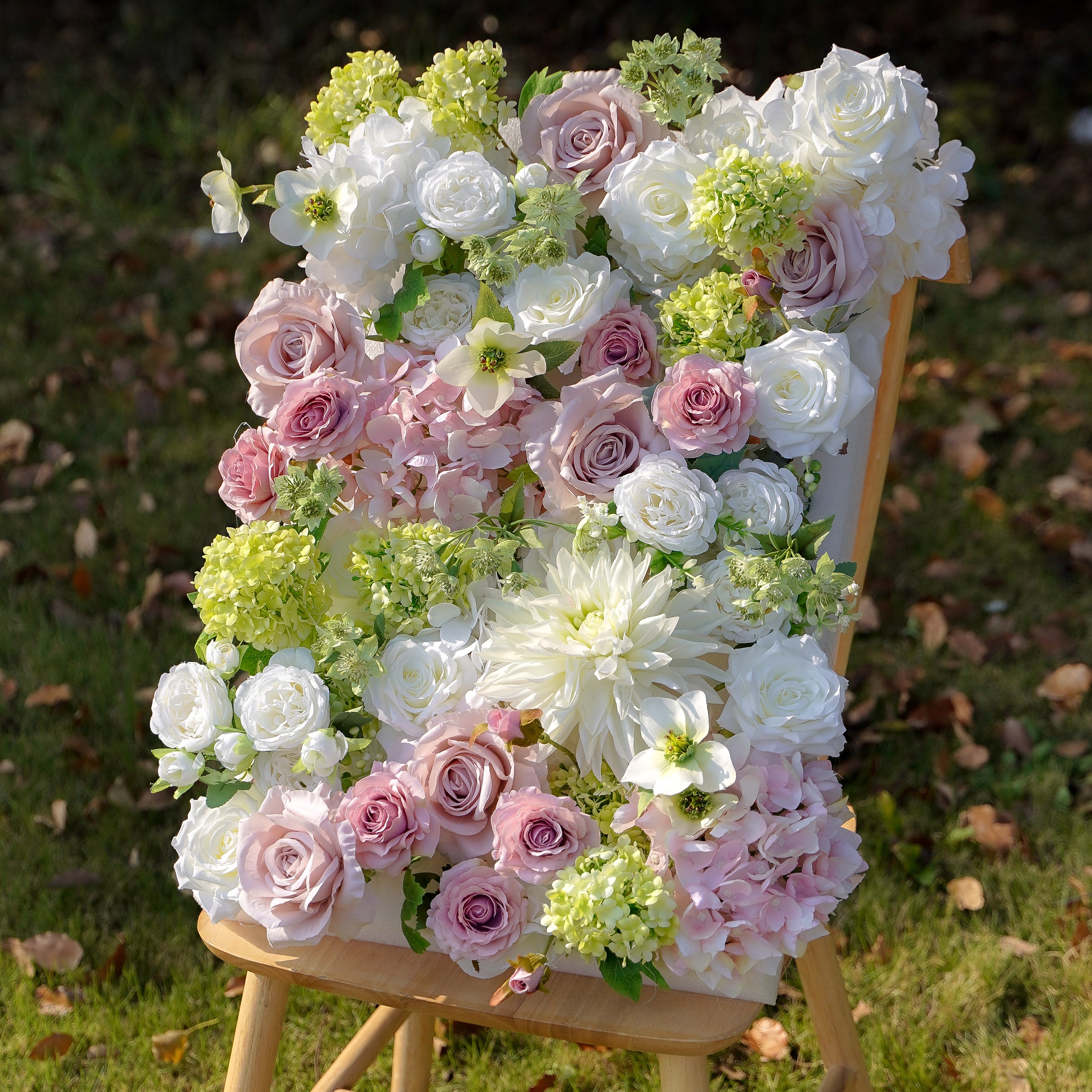 Faelan 5D Fabric Artificial rolling up curtain flower wall Rose Morning
