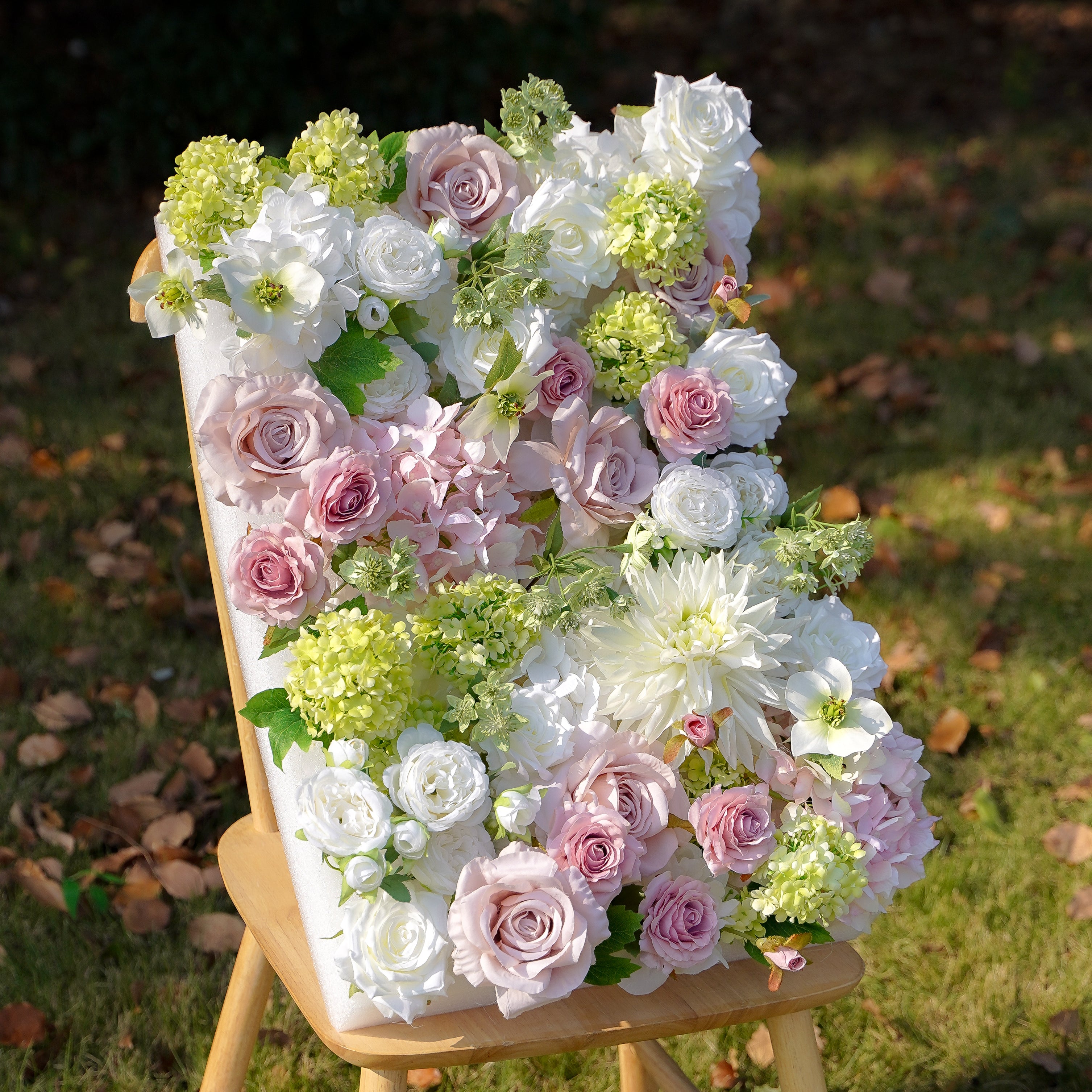 Faelan 5D Fabric Artificial rolling up curtain flower wall Rose Morning