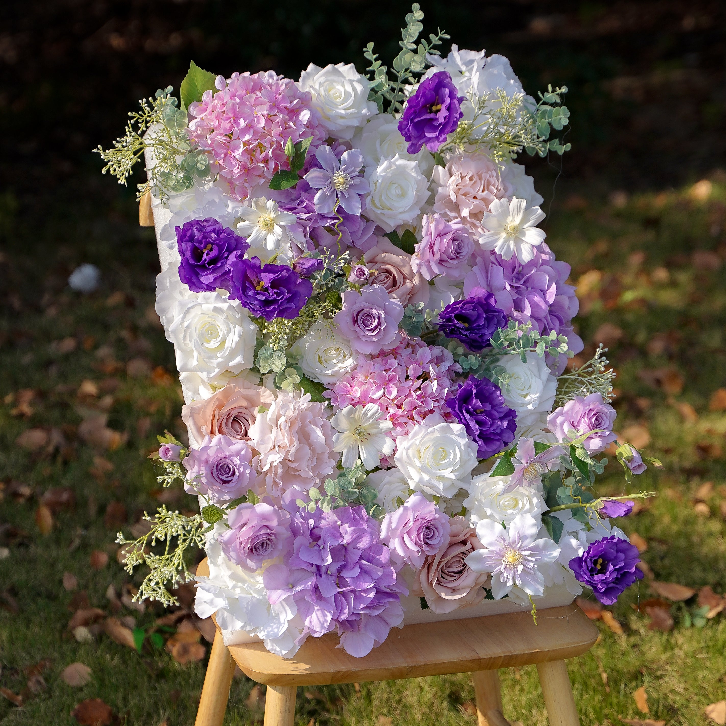 Lyra 5D Fabric Artificial rolling up curtain flower wall Rose Morning