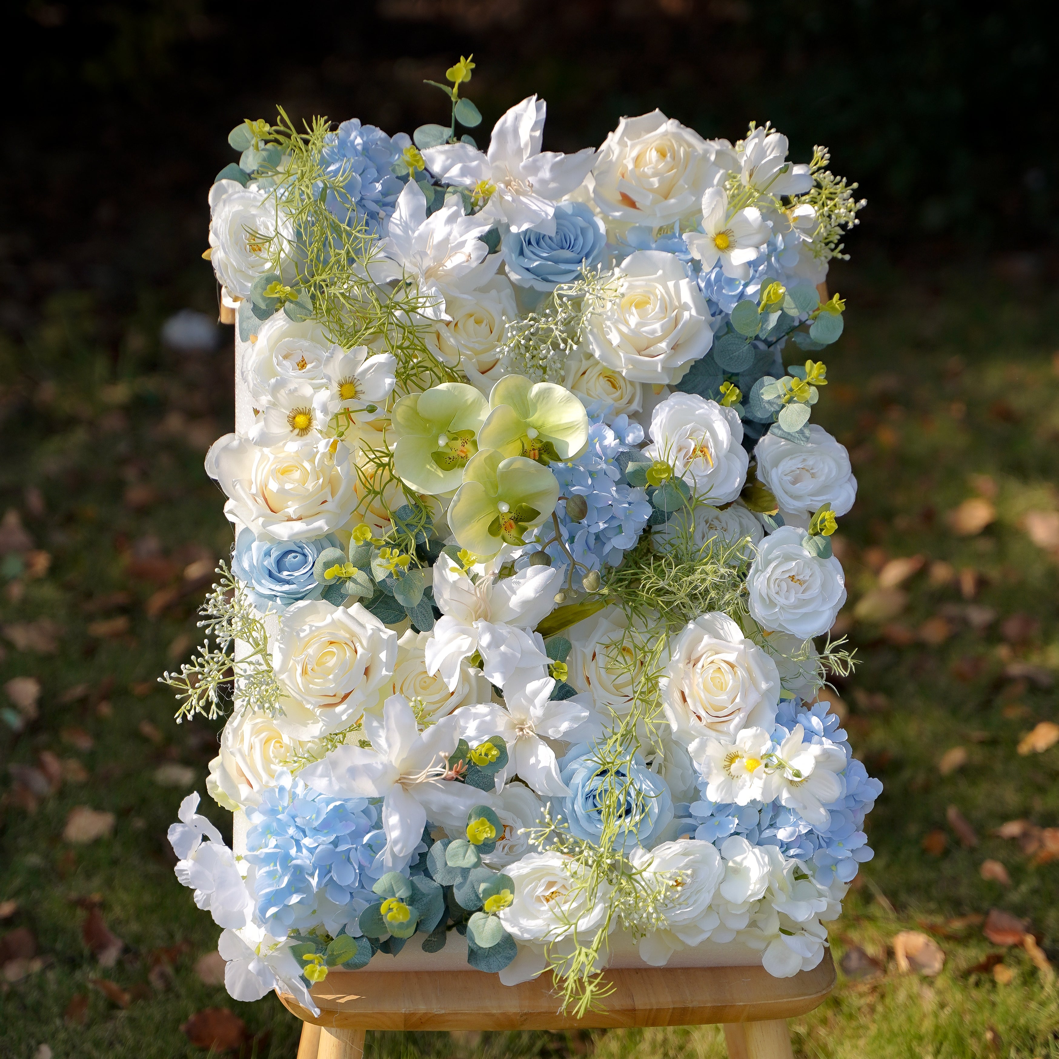 Thais 5D Fabric Artificial rolling up curtain flower wall Rose Morning