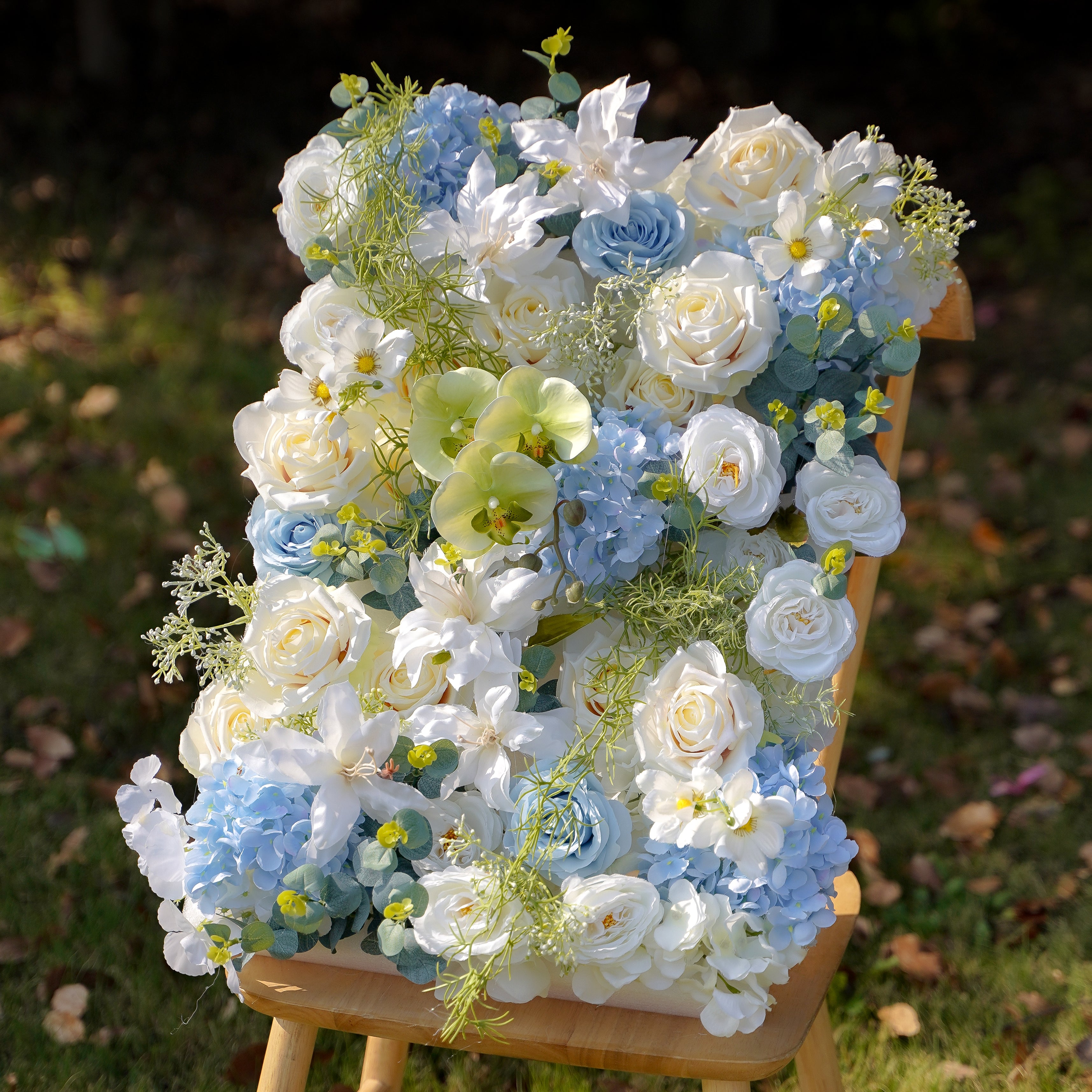 Thais 5D Fabric Artificial rolling up curtain flower wall Rose Morning
