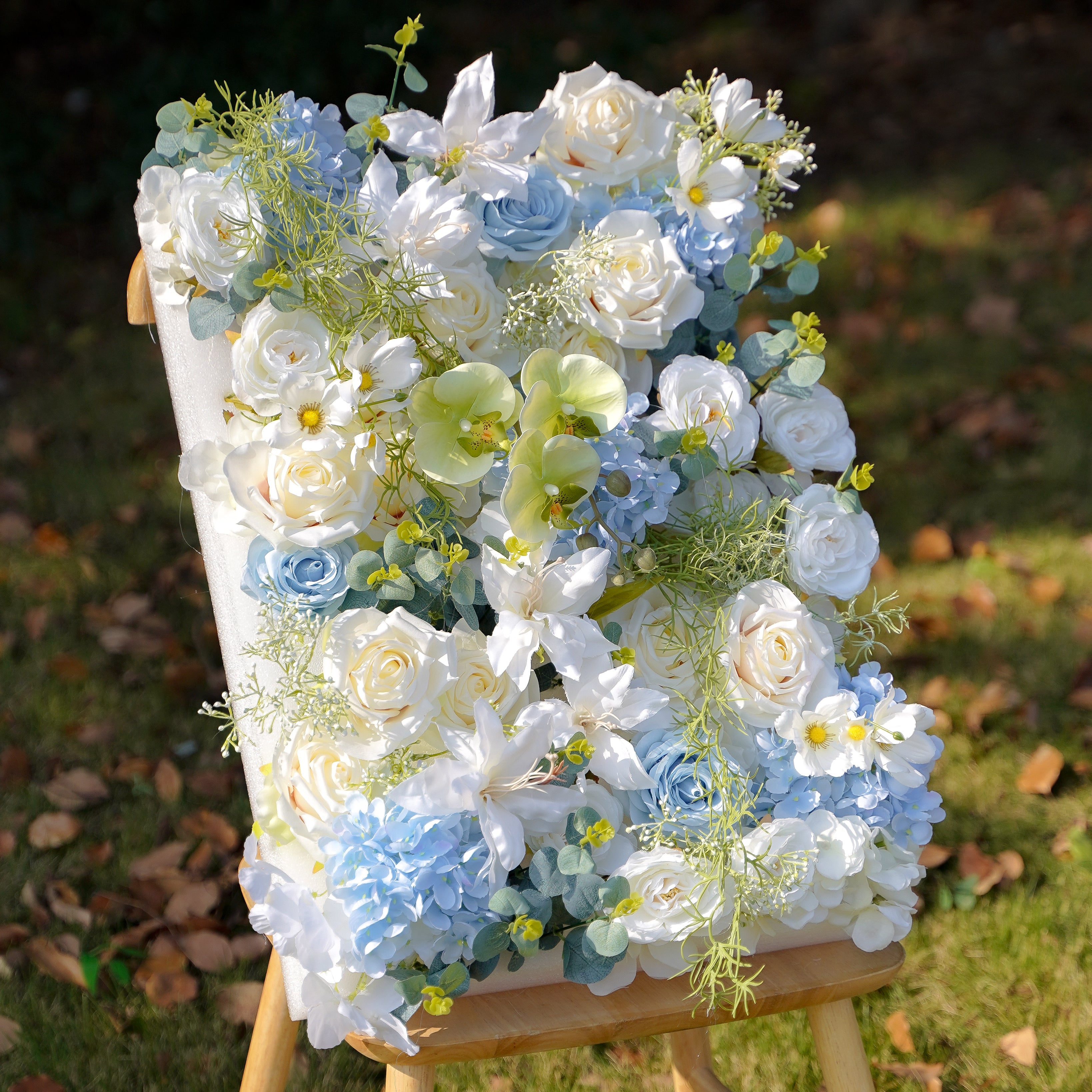 Thais 5D Fabric Artificial rolling up curtain flower wall Rose Morning