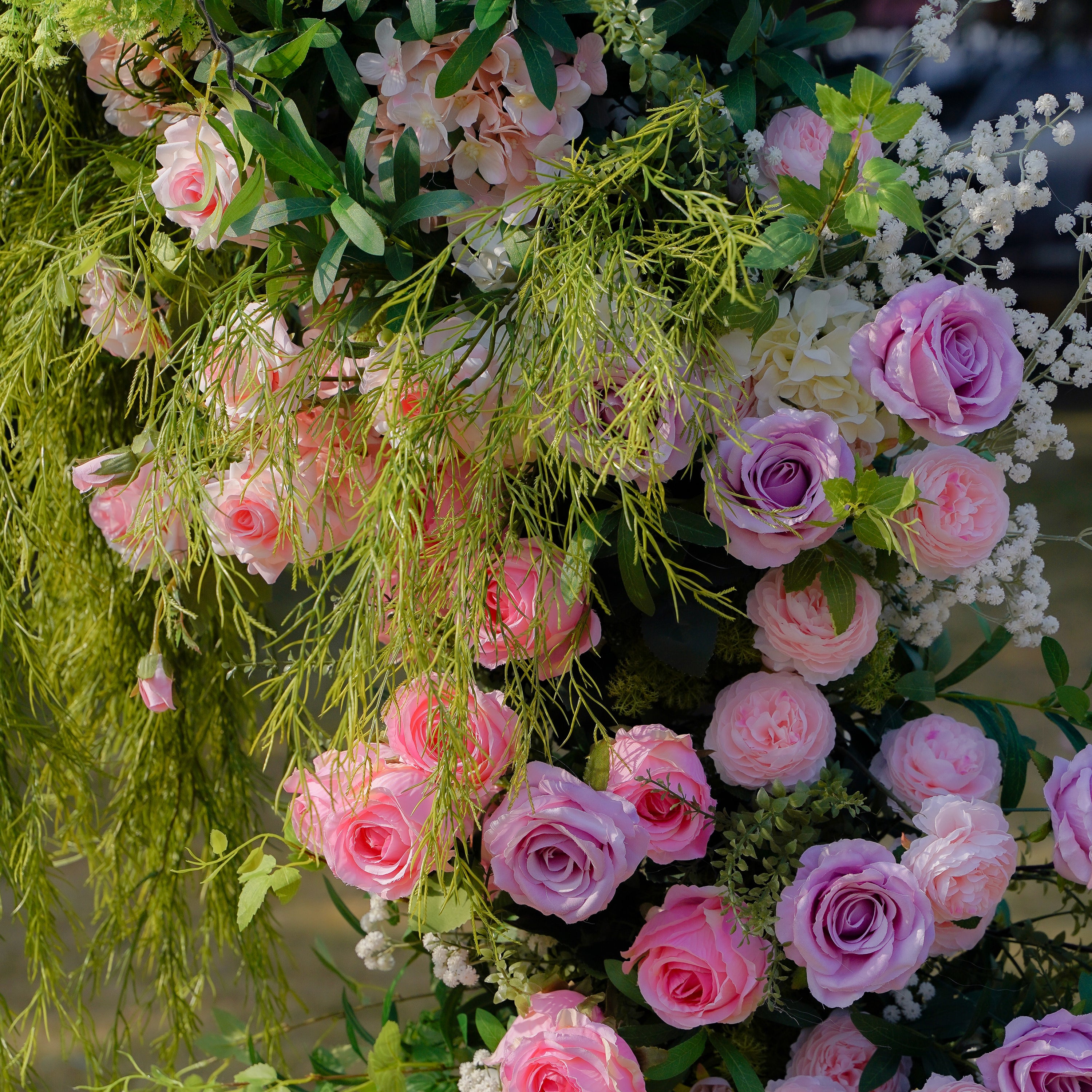 Mabry : Rose Morning Floral Arch Decoration Including Frame for Wedding and Events Decoration