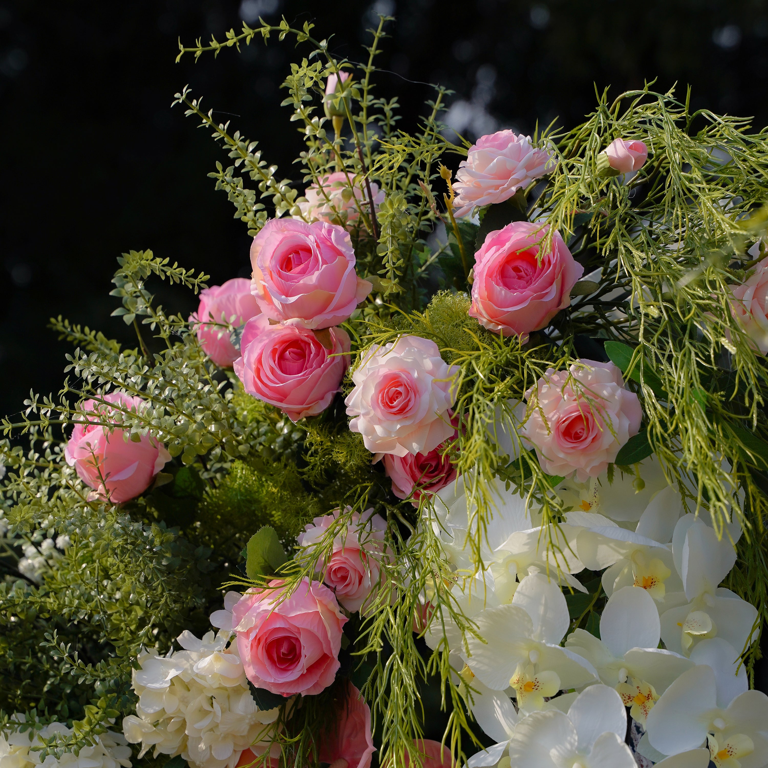 Mabry : Rose Morning Floral Arch Decoration Including Frame for Wedding and Events Decoration