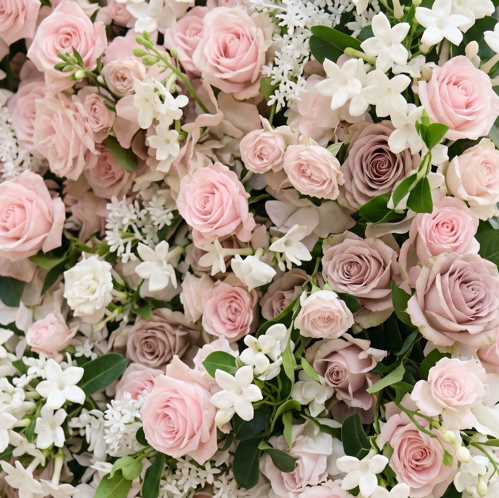 Daellena:Luxury 5D Roll-up Dusty Pink&White Flower Wall for Wedding&Events Decor daellena detail 3