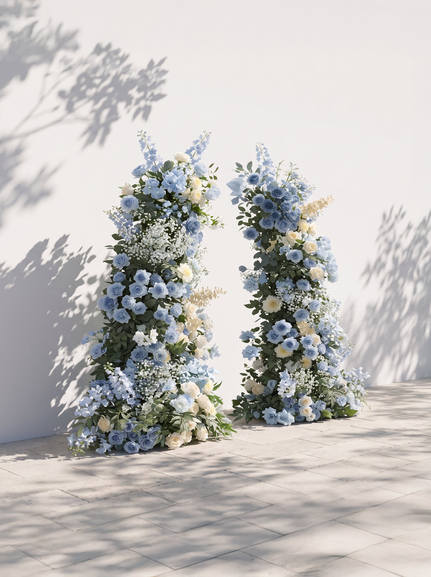 Davildelle Luxury Horn Shaped Flower Arch with Frame for Wedding Party Event Backdrop Decoration — left view