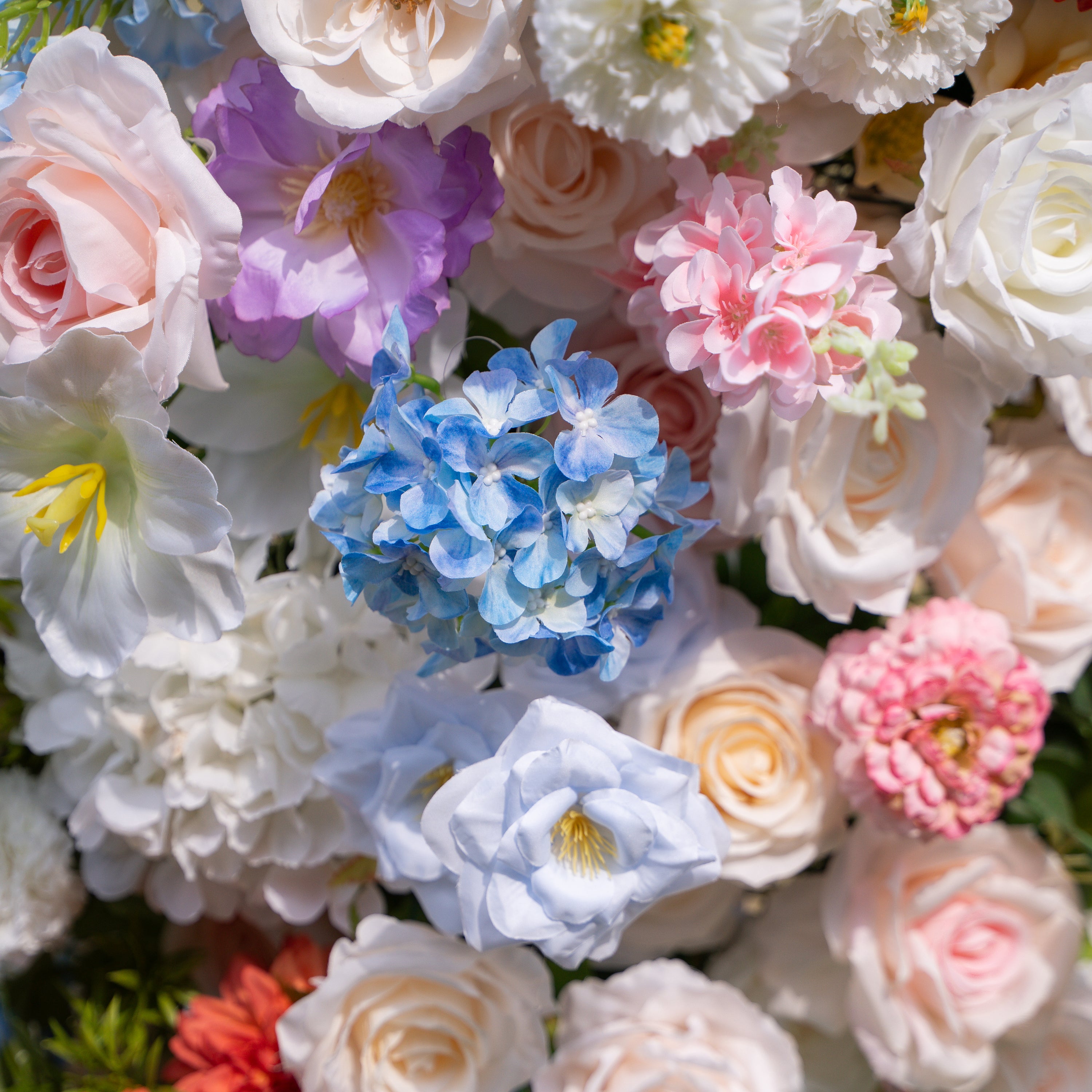 Devi: 2026 Multi-Color Wildflower Arch with Delphinium for Garden Weddings & Parties (Including Frame)