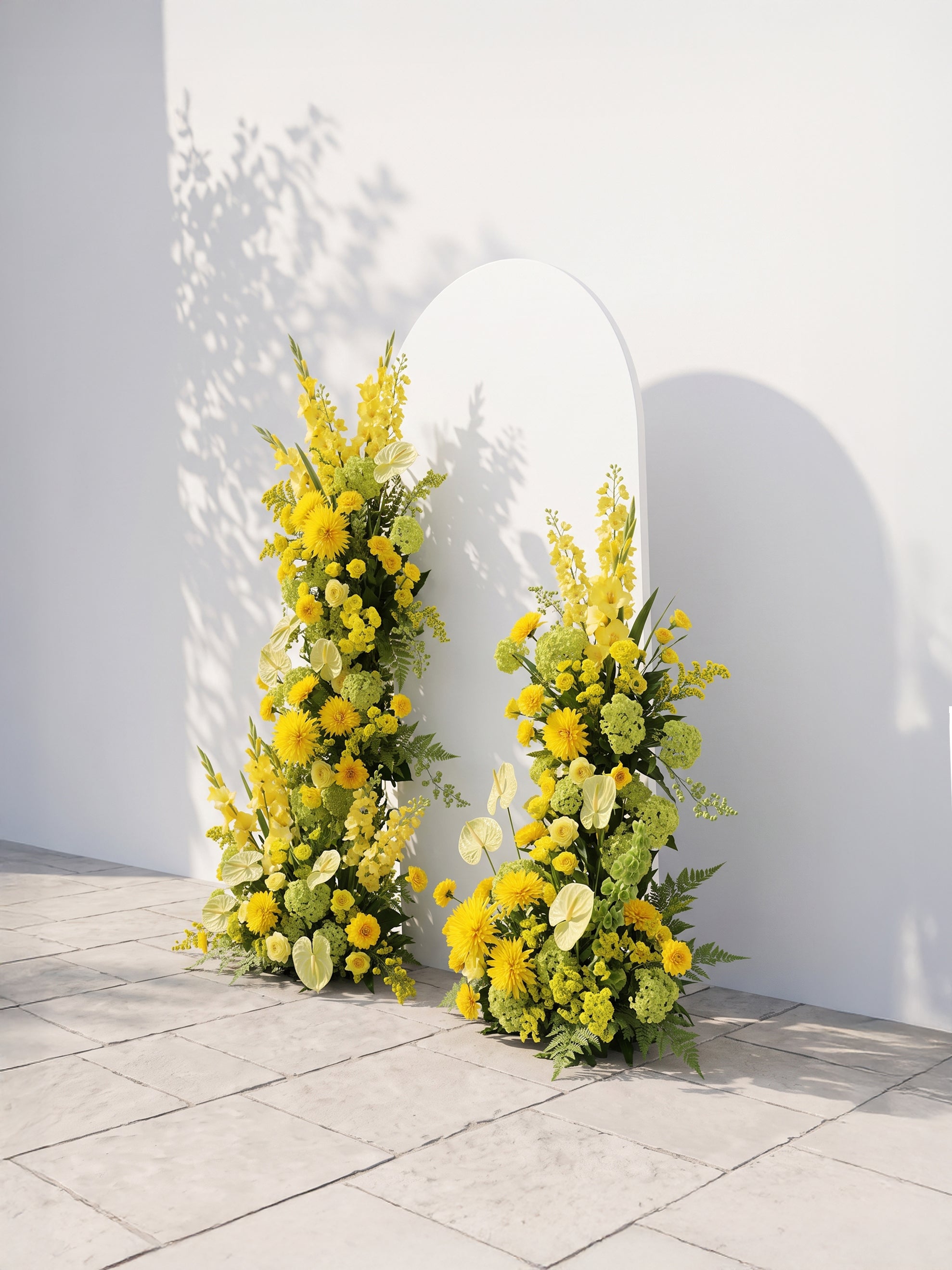 Dorlisse: Wedding Background Arch Pillar Decorative Flower Row Excluding Frame — right view