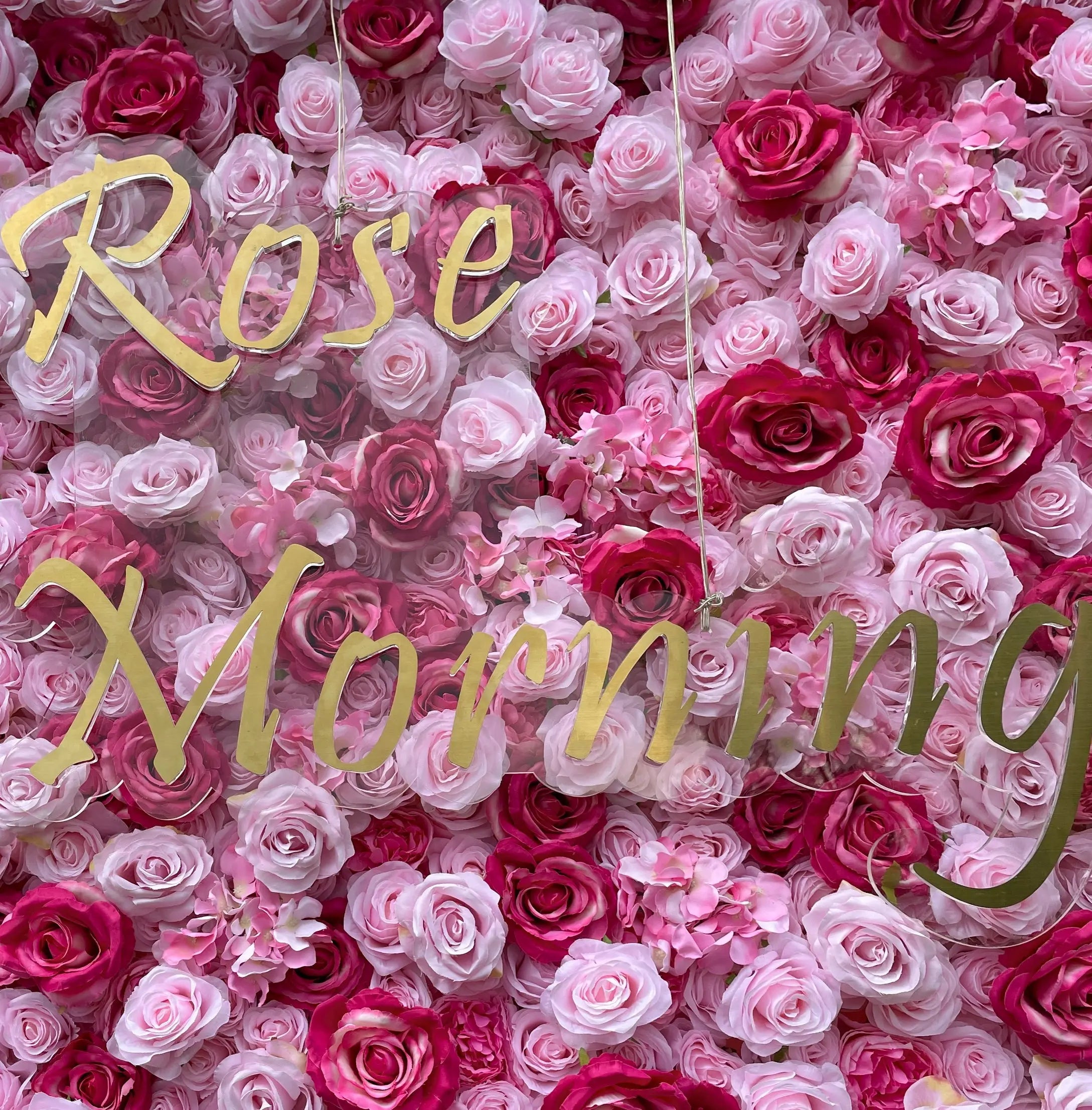 Dress:5D Fabric Artificial rolling up curtain flower wall