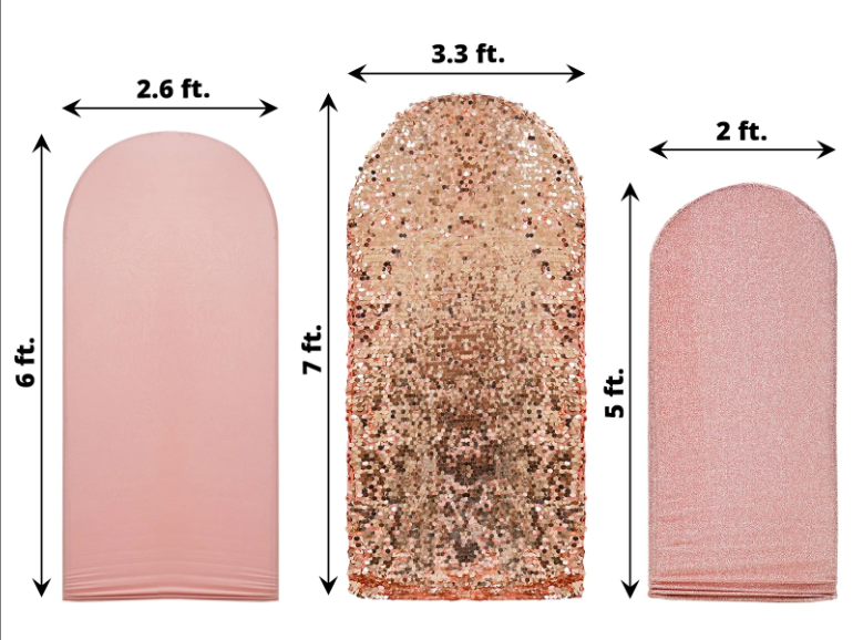 E002: 2023 New Wedding Backdrop Stand Covers Wedding Arch Frame Covers without Stand Rose Morning