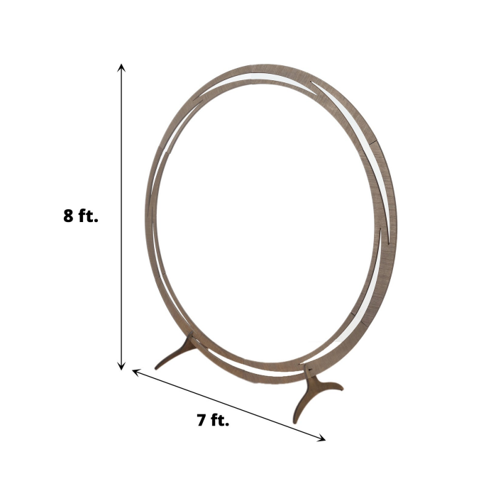 E005: 2023 New Wooden Wedding Arch, Round Wooden Wedding Arch Backdrop Stand Rose Morning