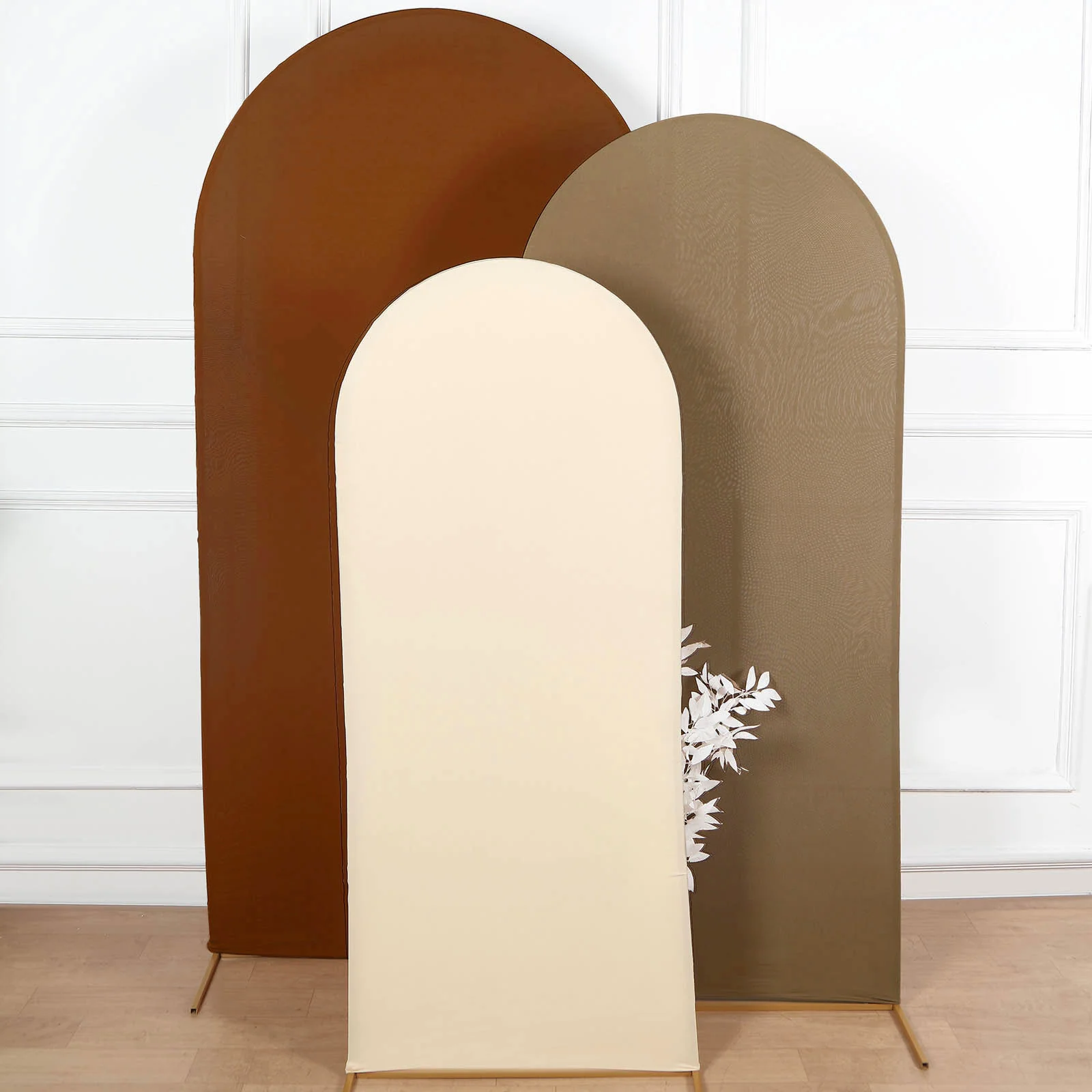 2023 Mixed Natural Spandex Wedding Arch Covers For Round Top Backdrop Stands Rose Morning