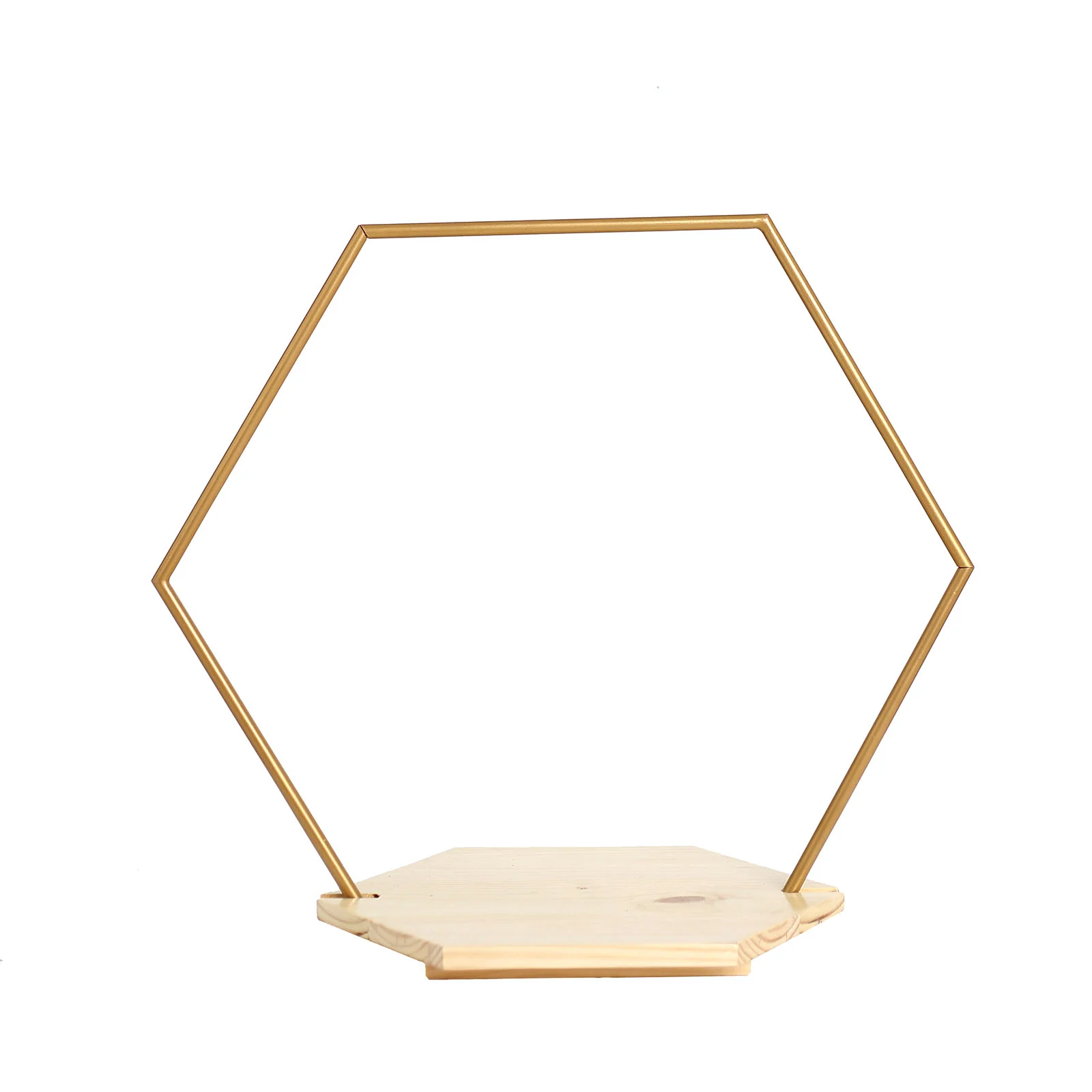 Hexagon Wedding Arch Cake Stand Metal Floral Centerpiece Display Rose Morning