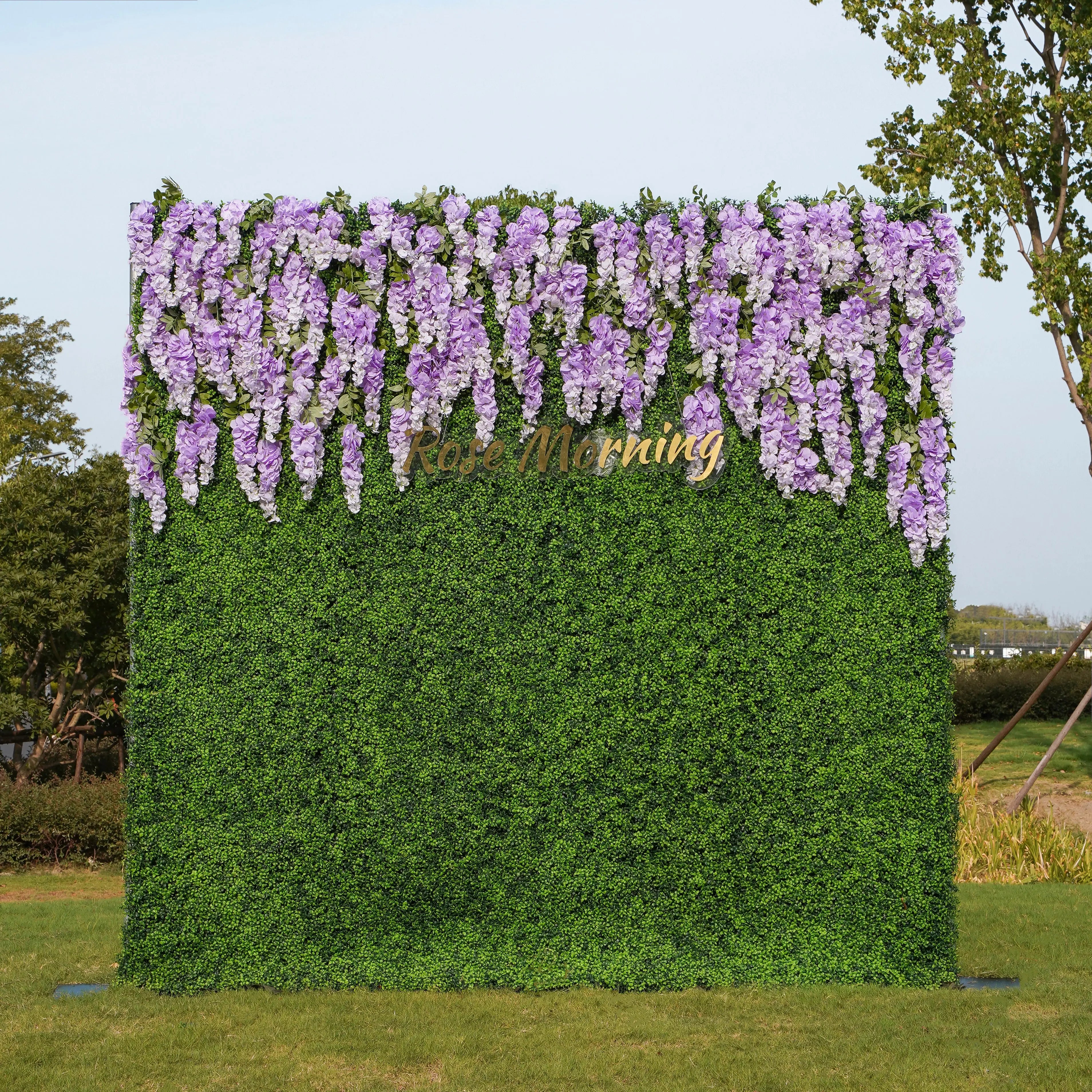 Elsa:2D Fabric Artificial rolling up curtain flower wall