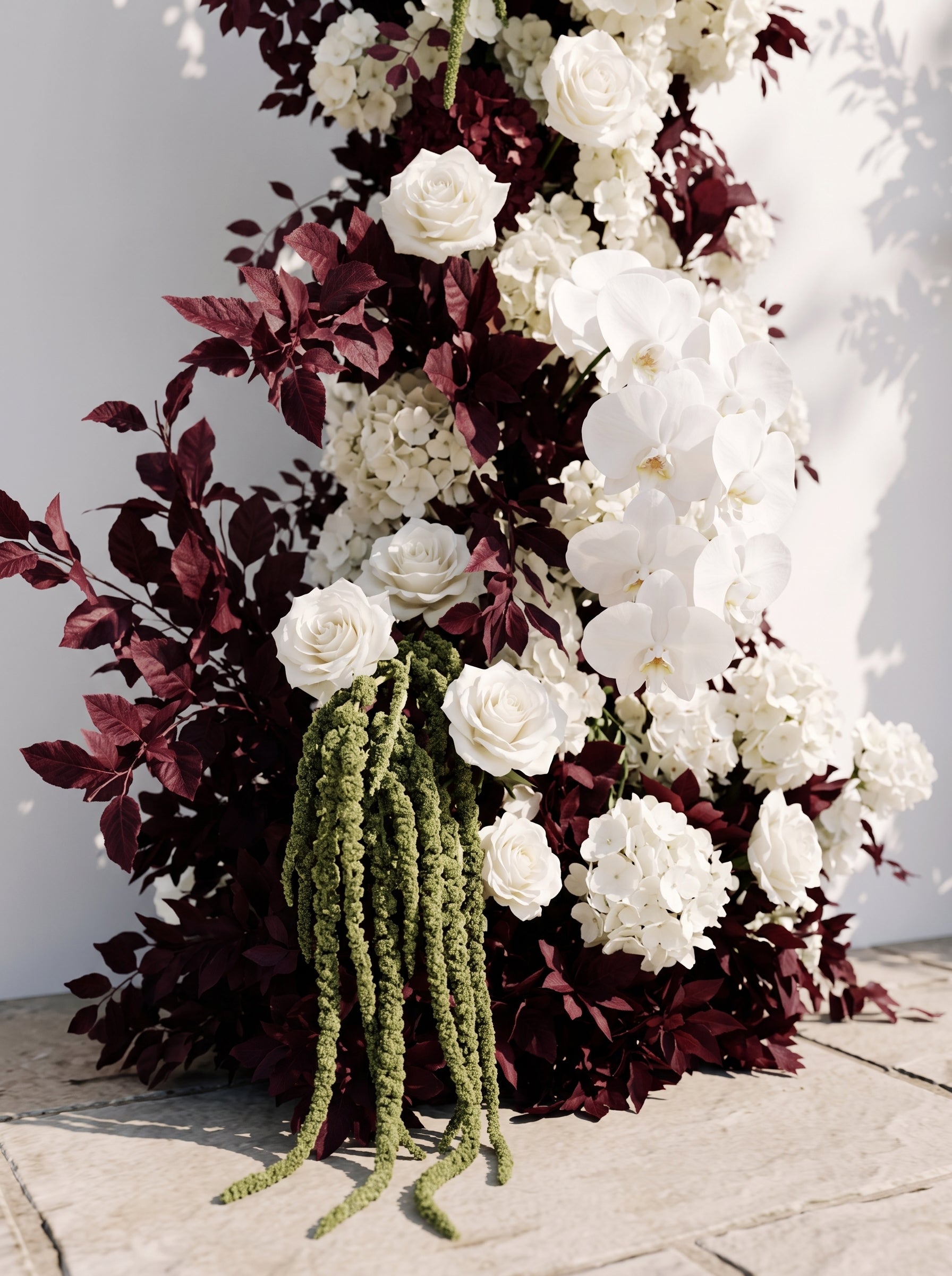 Emberavia: Wedding Background Arch Pillar Decorative Flower Row Excluding Frame — floral detail