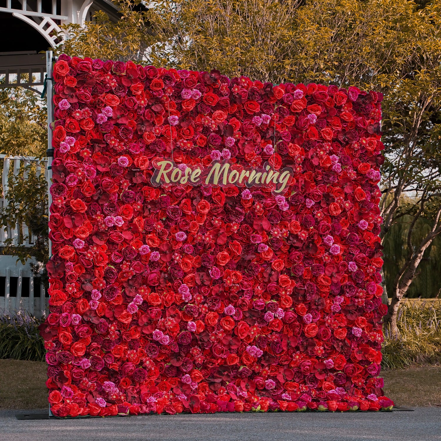 Esther:5D Fabric Artificial rolling up curtain flower wall