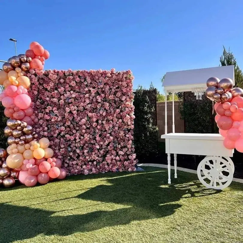 Eva:5D Fabric Artificial rolling up curtain flower wall
