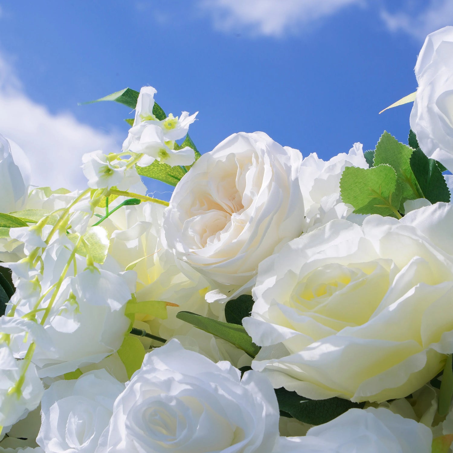 Eve:5D Fabric Artificial rolling up curtain flower wall