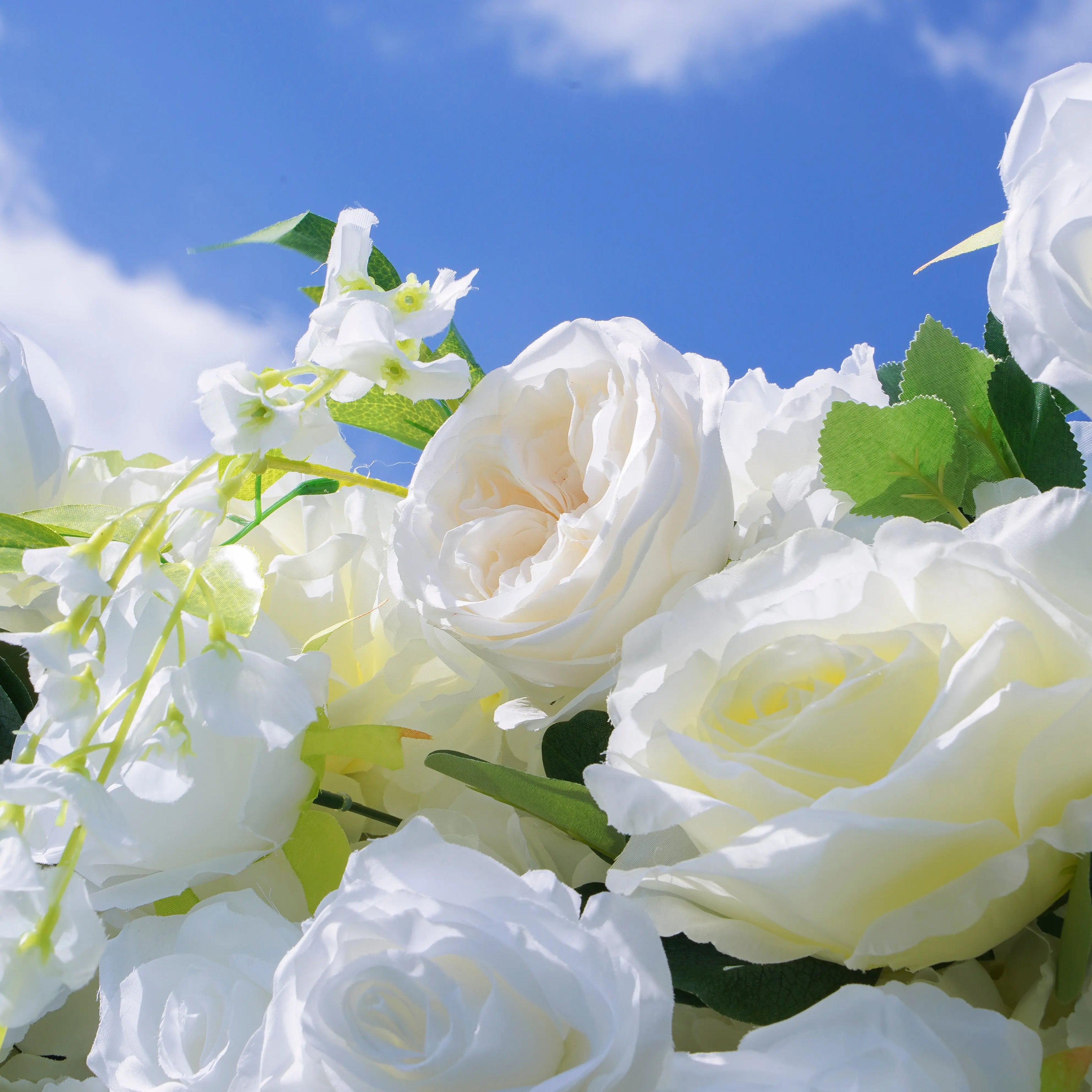 Eve:5D Fabric Artificial rolling up curtain flower wall