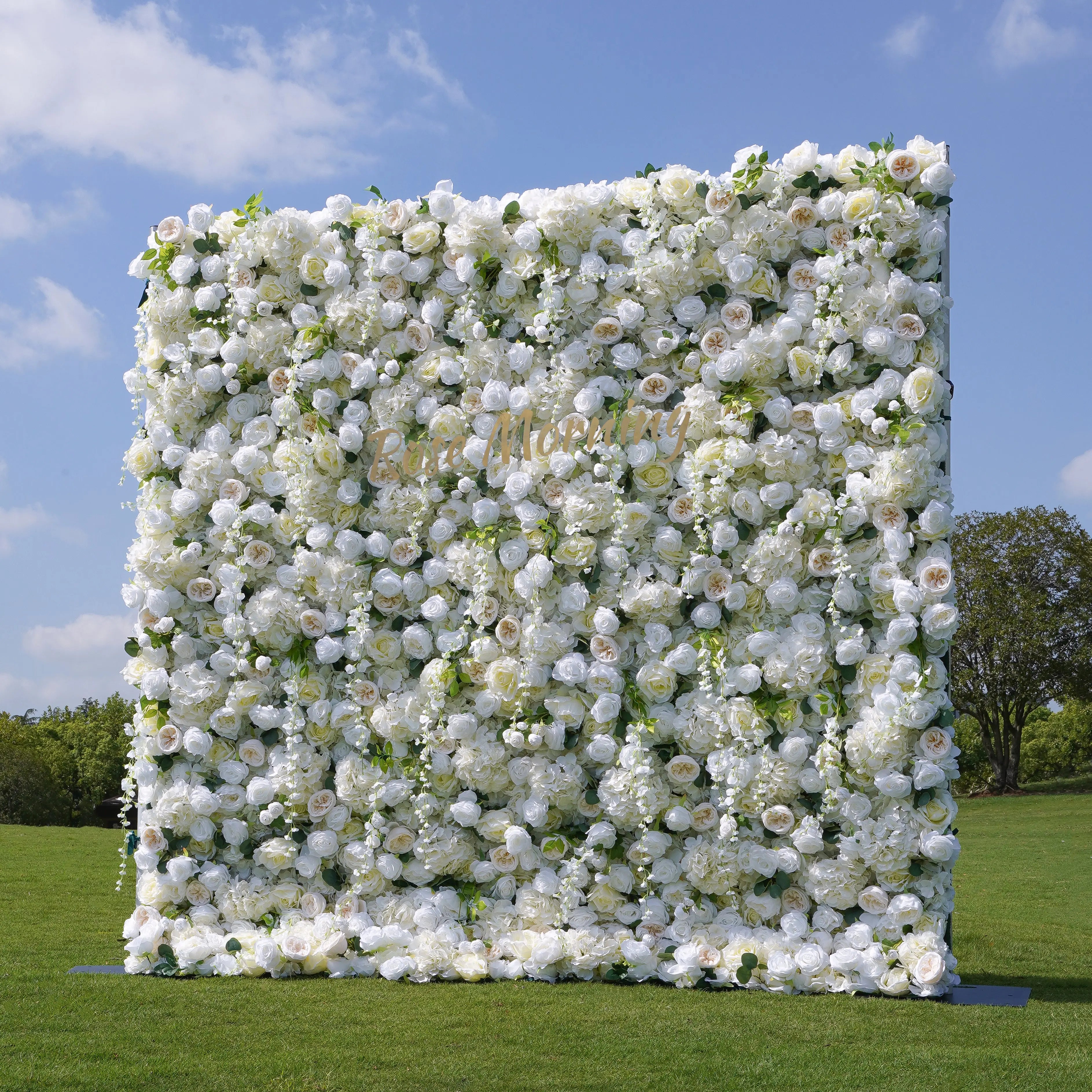 Eve:5D Fabric Artificial rolling up curtain flower wall