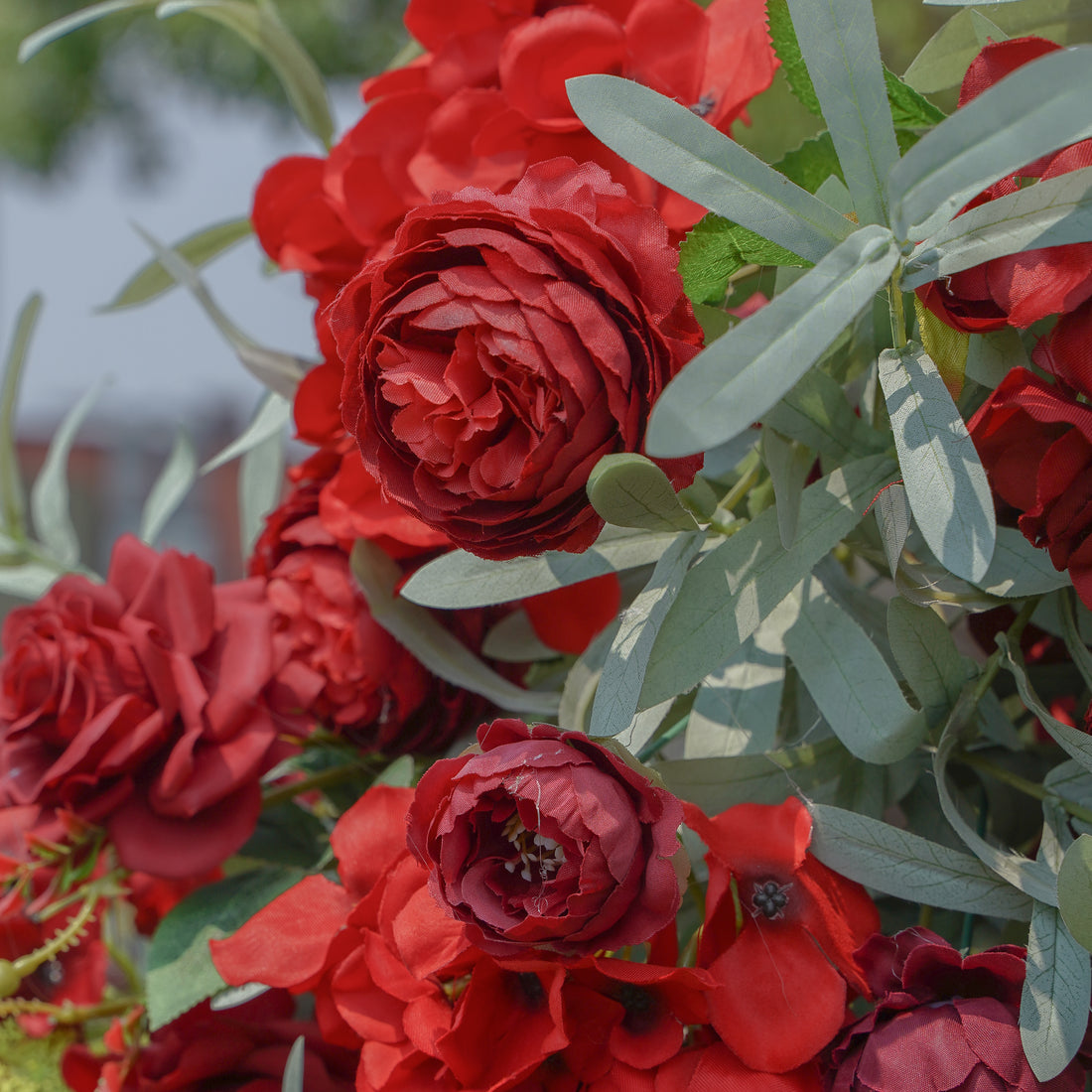 F036:2023 New Wedding Party Background Floral Arch Decoration Including Frame Rose Morning