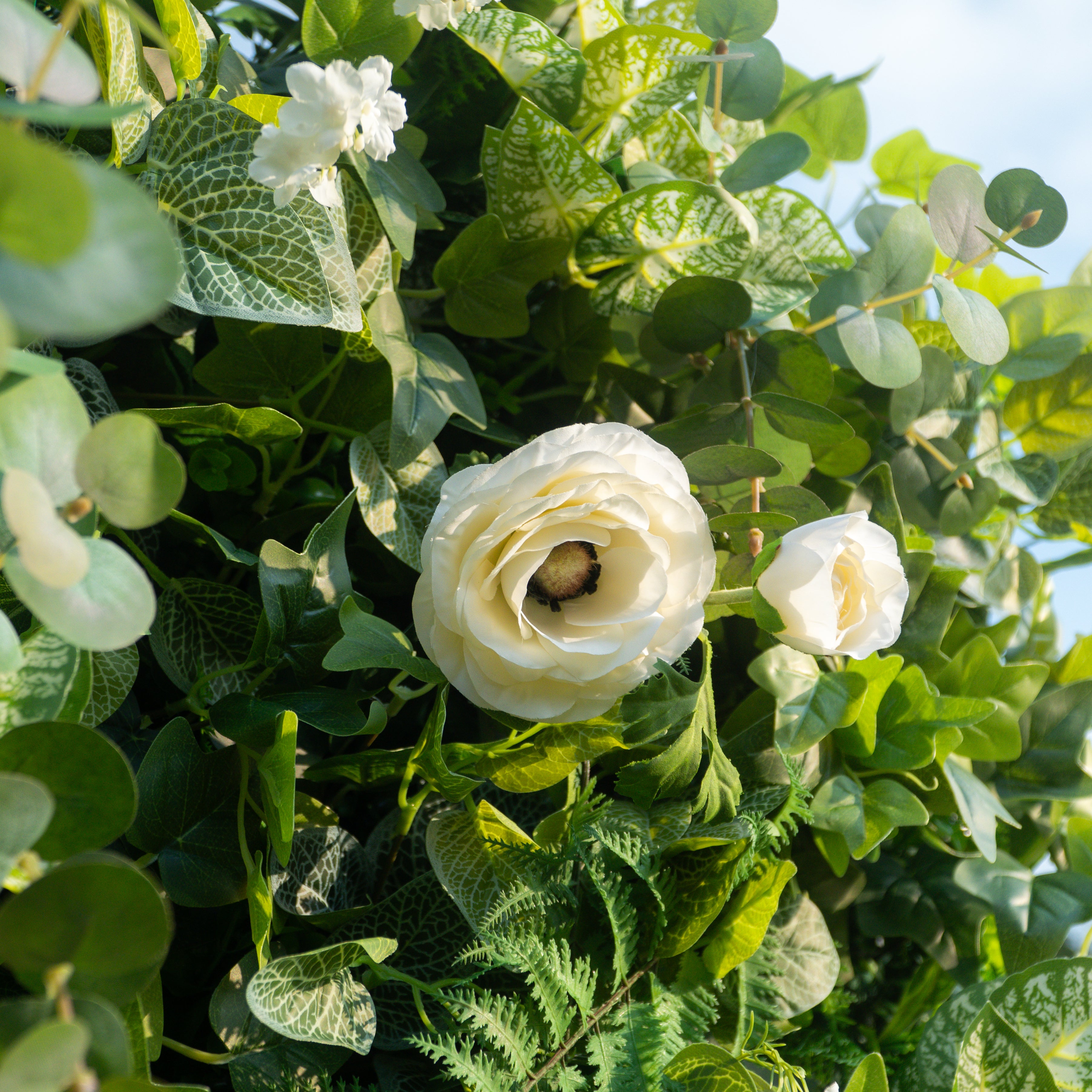 Mattia:5D Fabric Artificial rolling up curtain flower wall