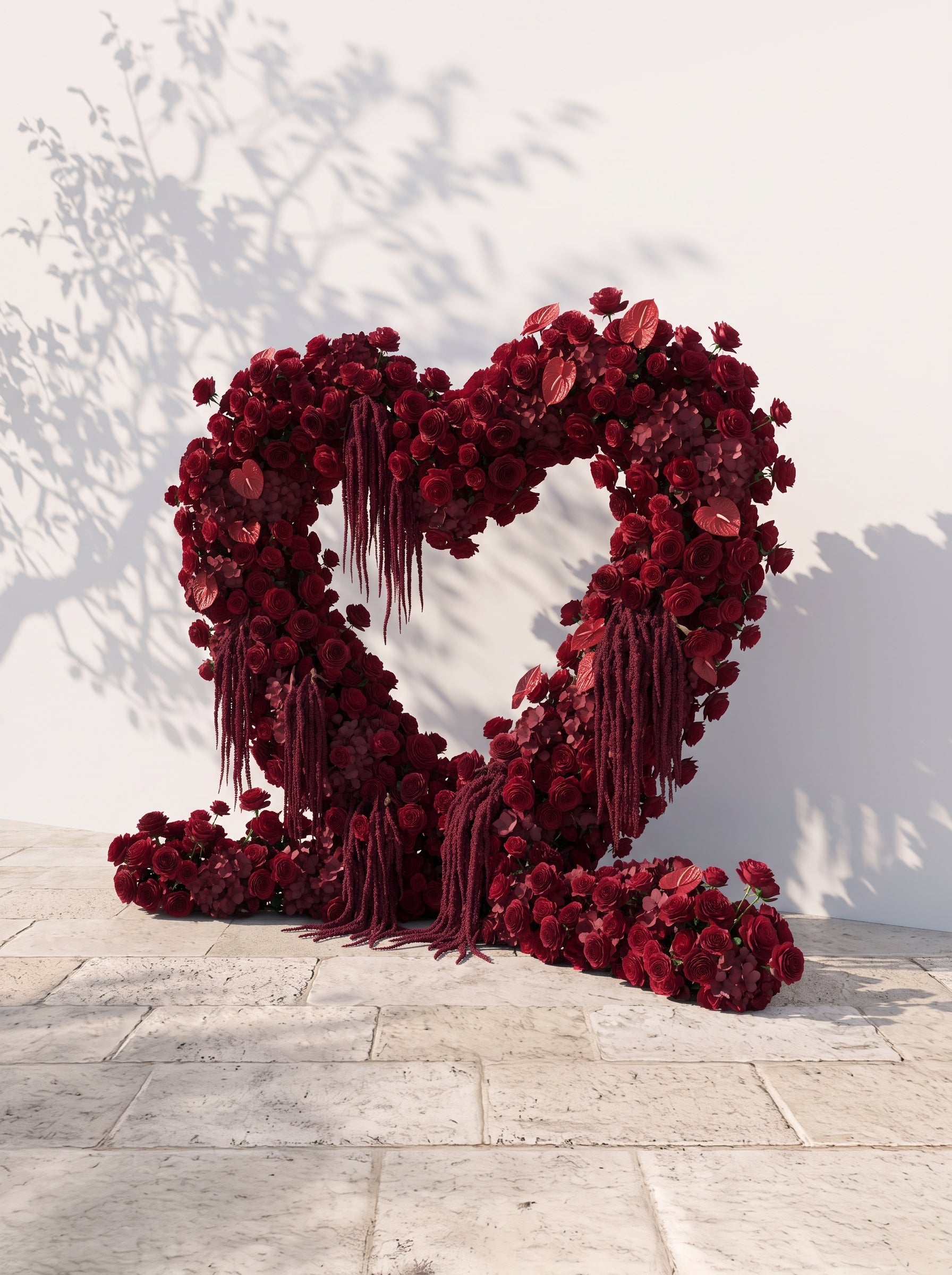 Floryana: Heart-Shaped Floral Arch for Elegant Garden Wedding & Proposal Party — right view