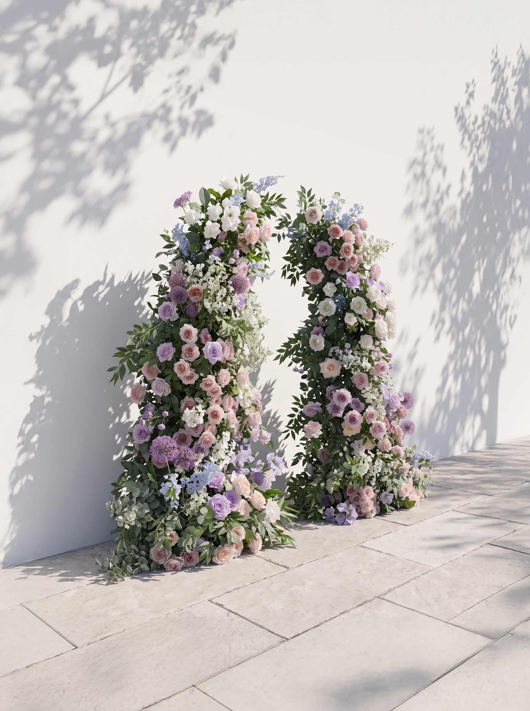Frelyn Luxury Horn Shaped Flower Arch with Frame for Wedding Party Event Backdrop Decoration — left view
