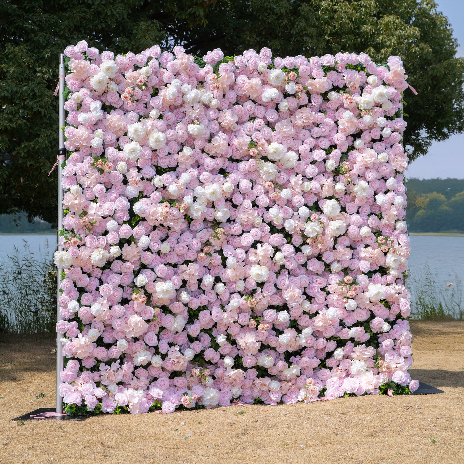 Gabriella:3D Fabric Artificial rolling up curtain flower wall