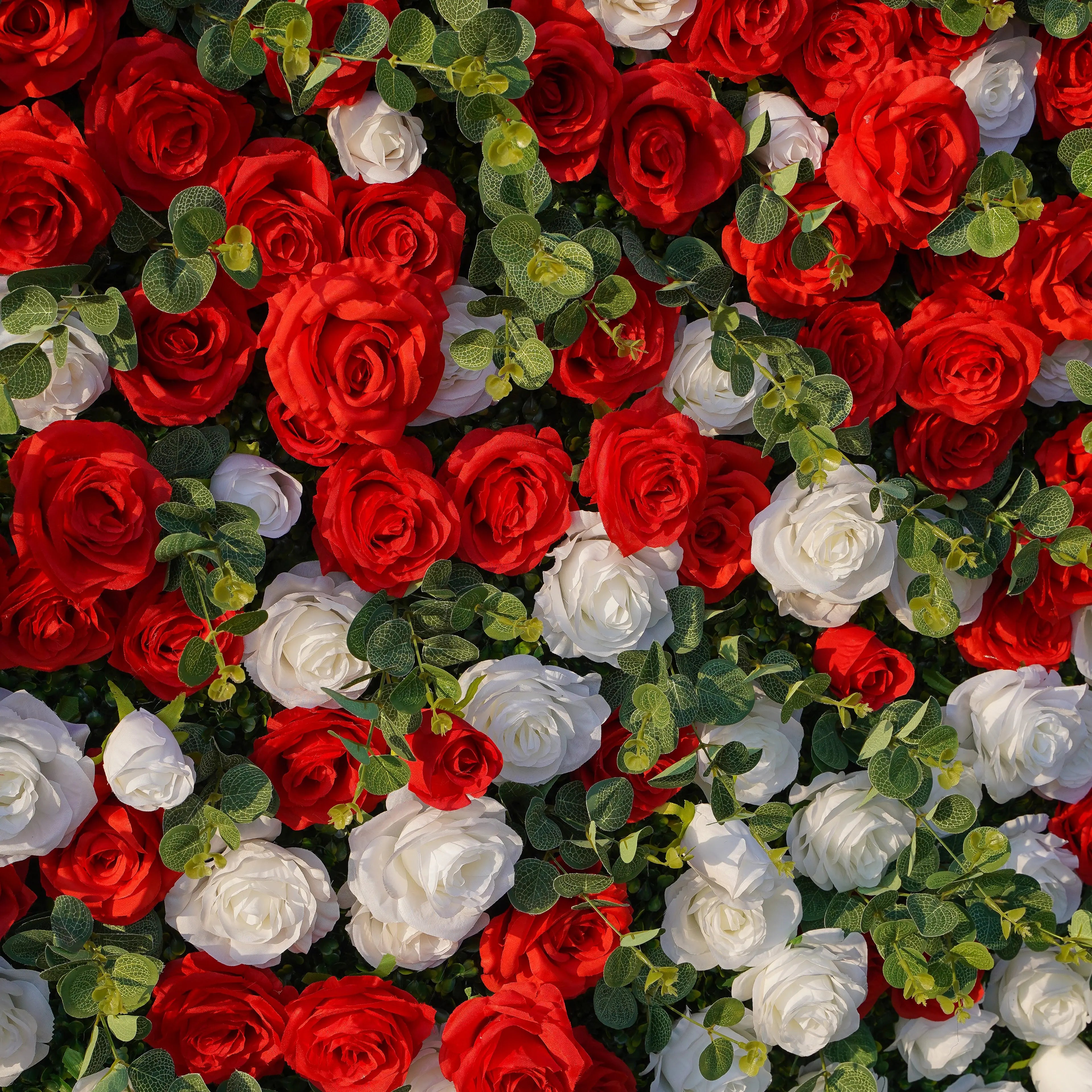 Garden:5D Fabric Artificial rolling up curtain flower wall