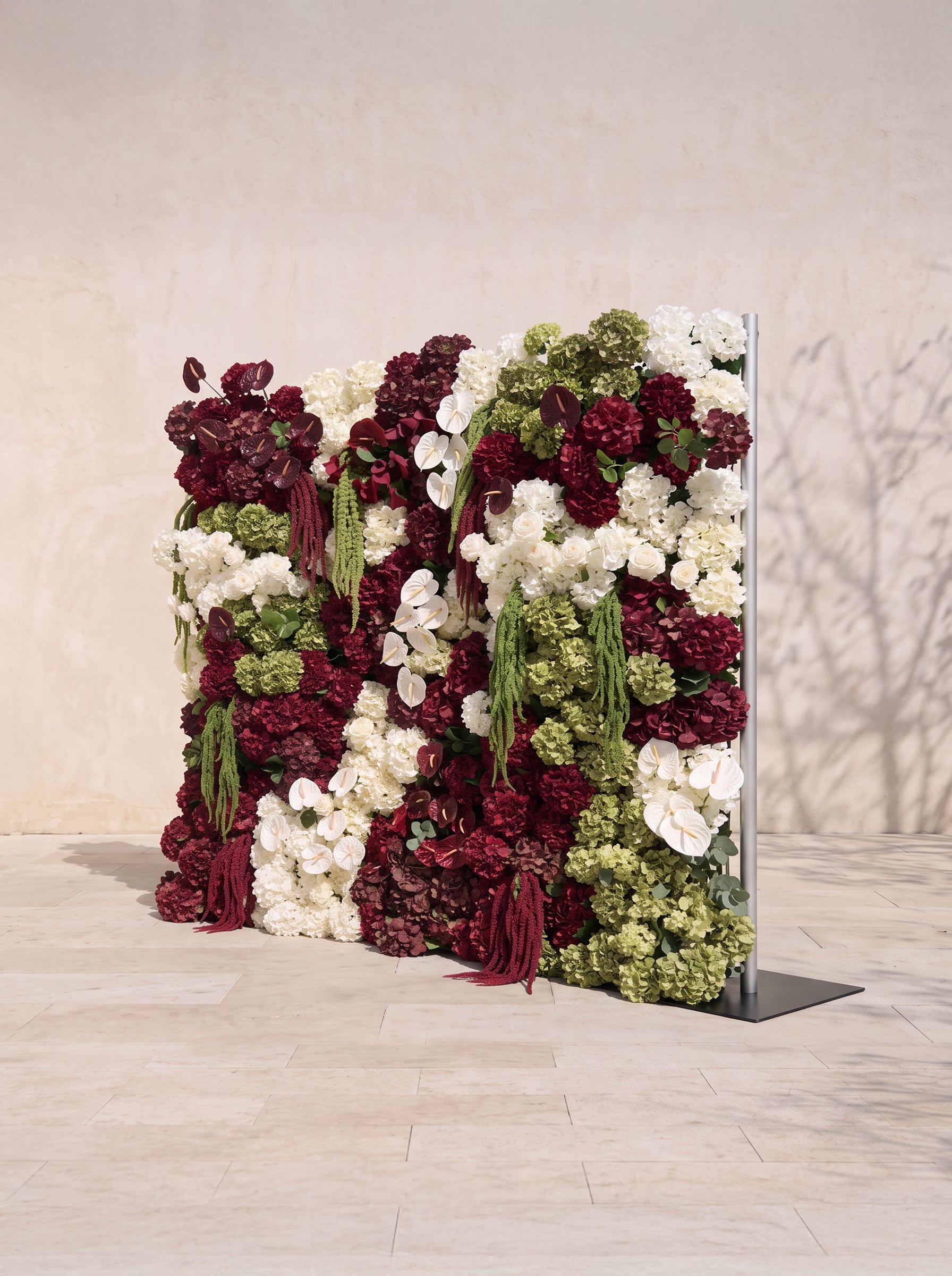 Gemlora: 5D Fabric Artificial rolling up curtain flower wall — right view