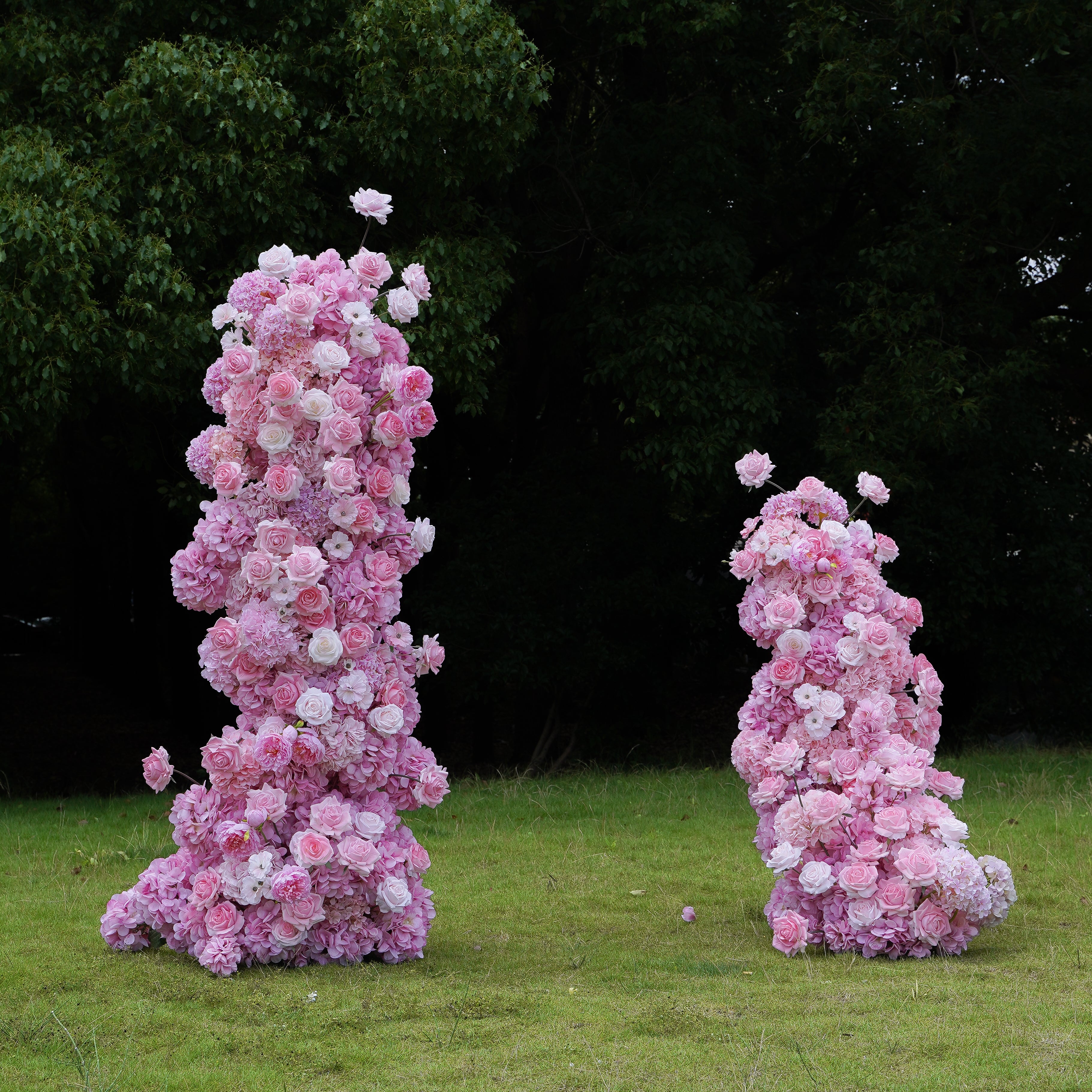 Hazel:2023 New Wedding Party Background Floral Arch Decoration Including Frame -R030 Rose Morning