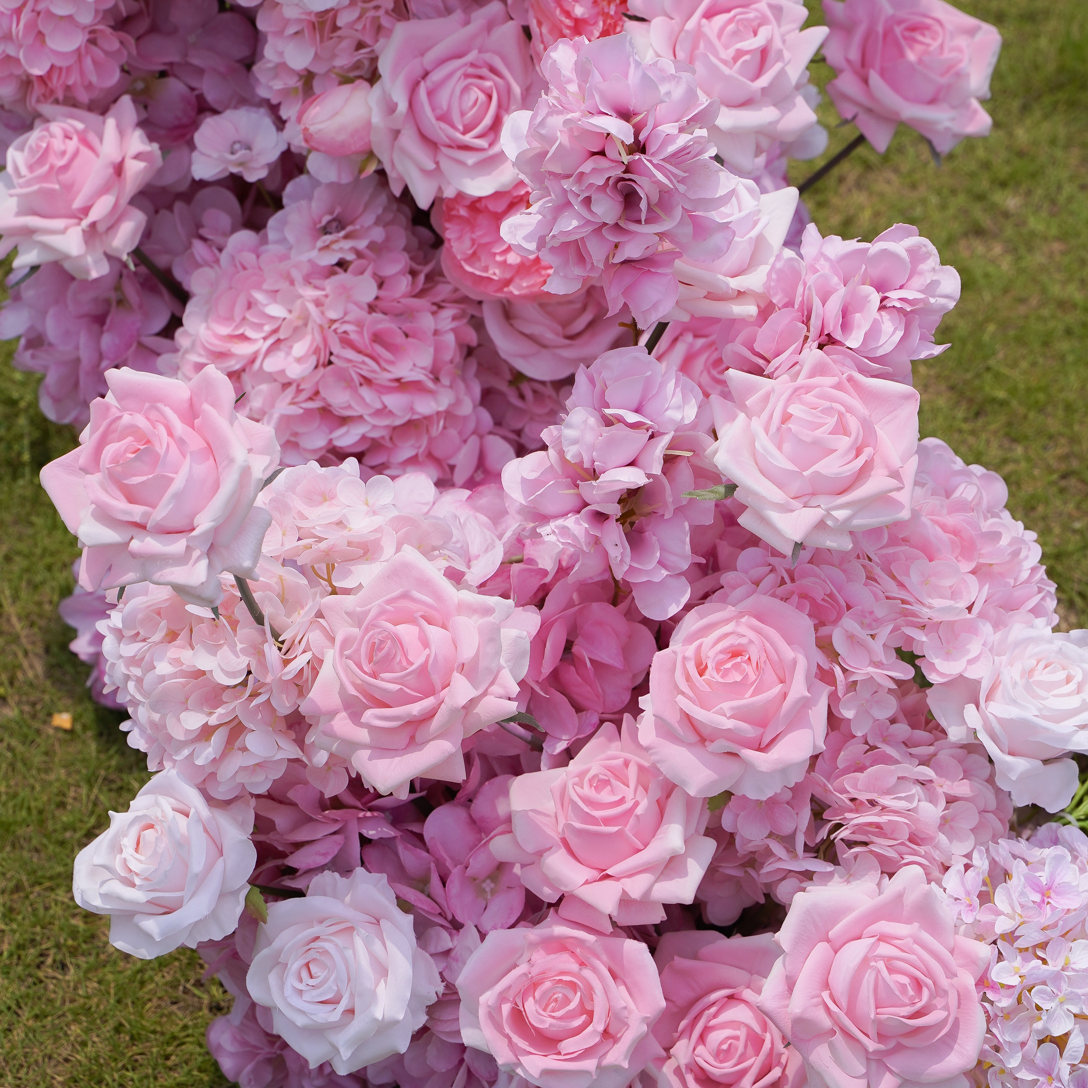 Hazel:2023 New Wedding Party Background Floral Arch Decoration Including Frame -R030 Rose Morning