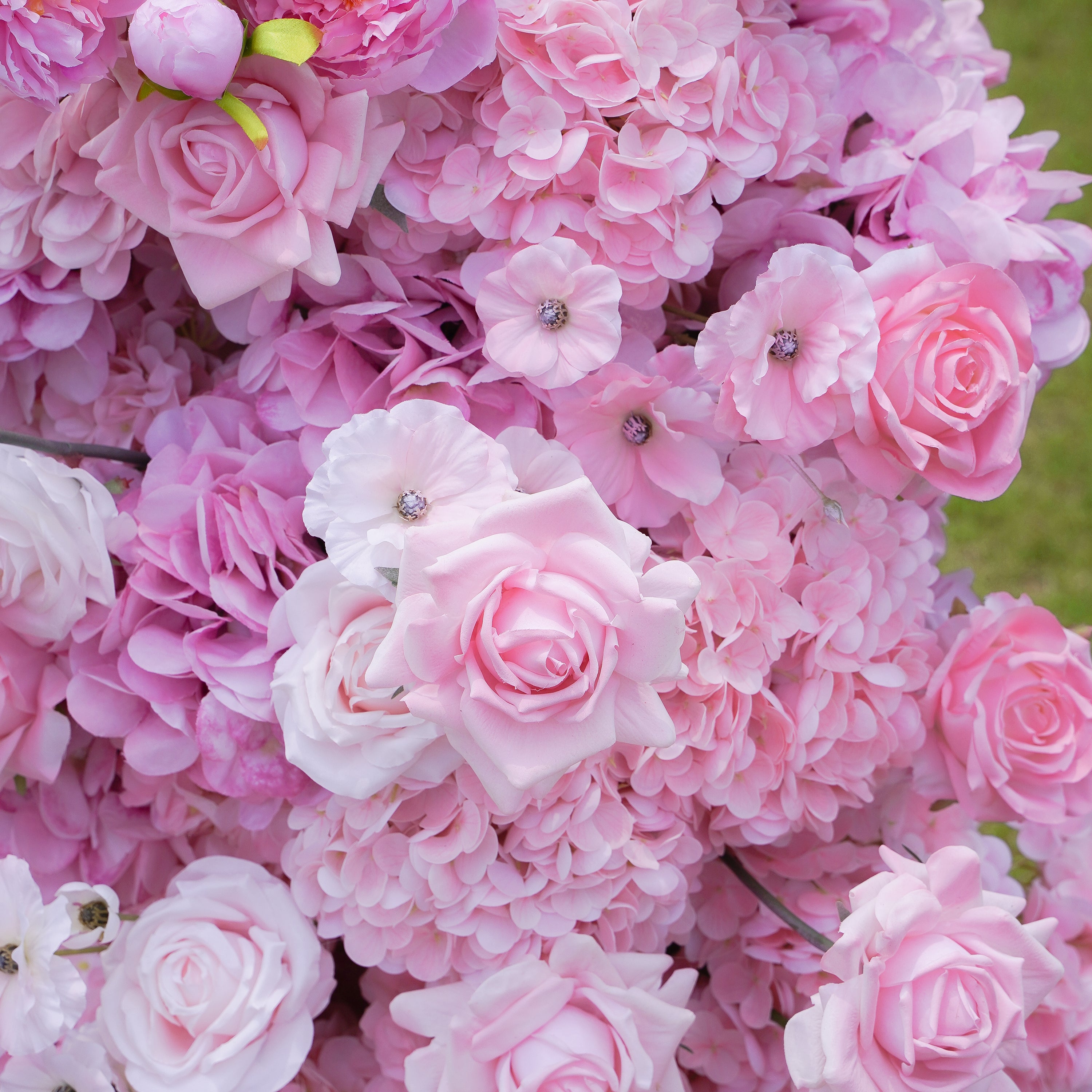 Hazel:2023 New Wedding Party Background Floral Arch Decoration Including Frame -R030 Rose Morning