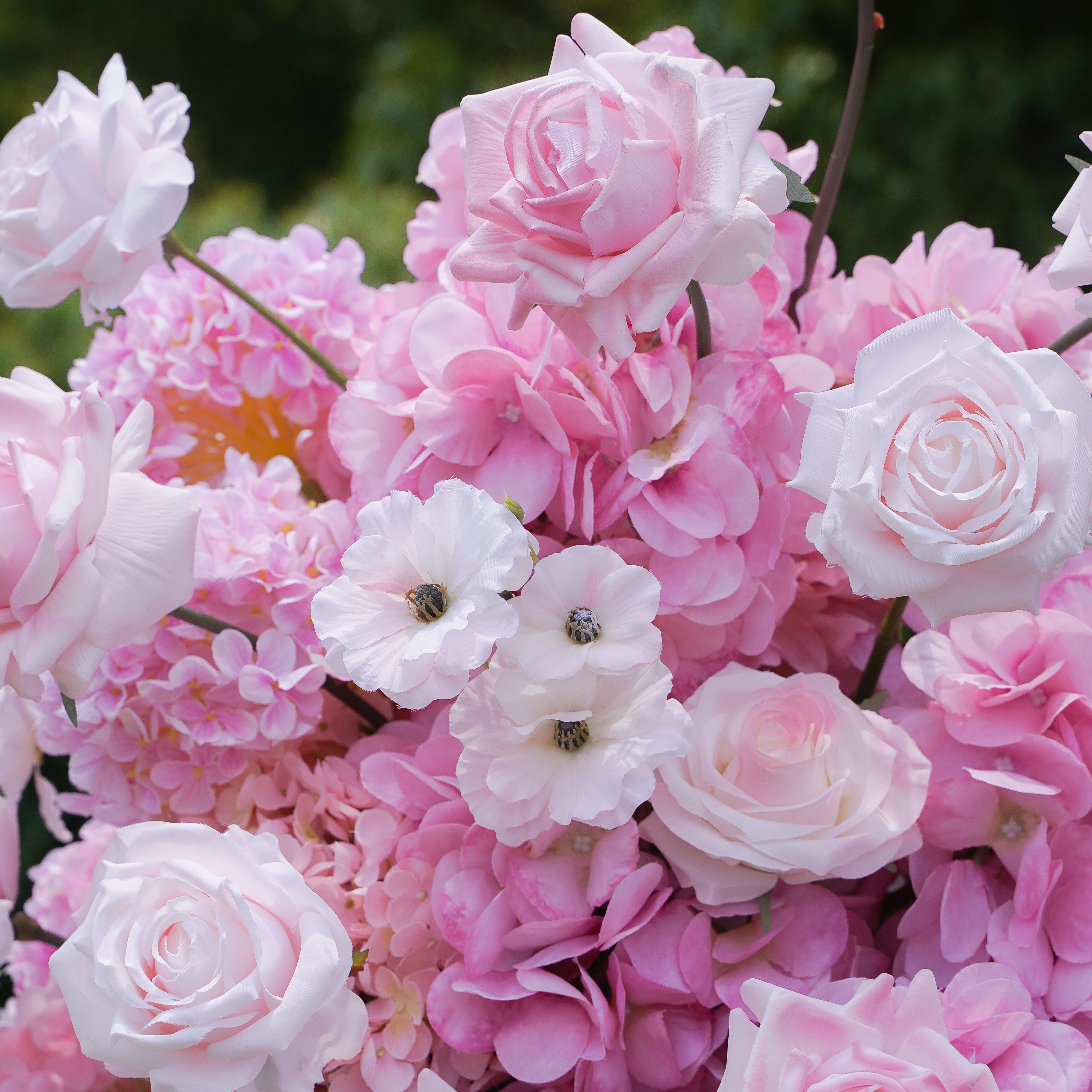 Hazel:2023 New Wedding Party Background Floral Arch Decoration Including Frame -R030 Rose Morning