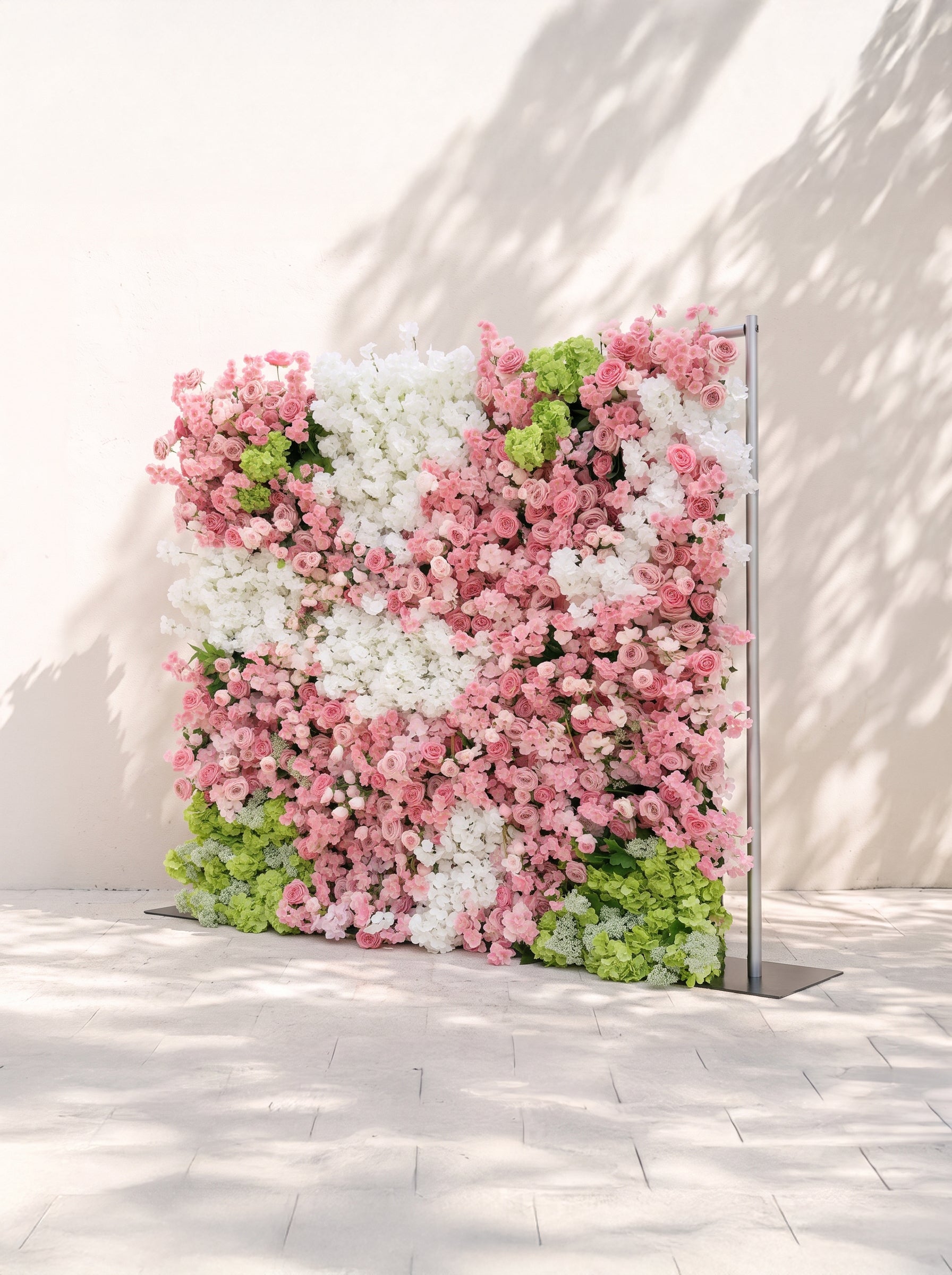 Helelia: 5D Fabric Artificial rolling up curtain flower wall — right view