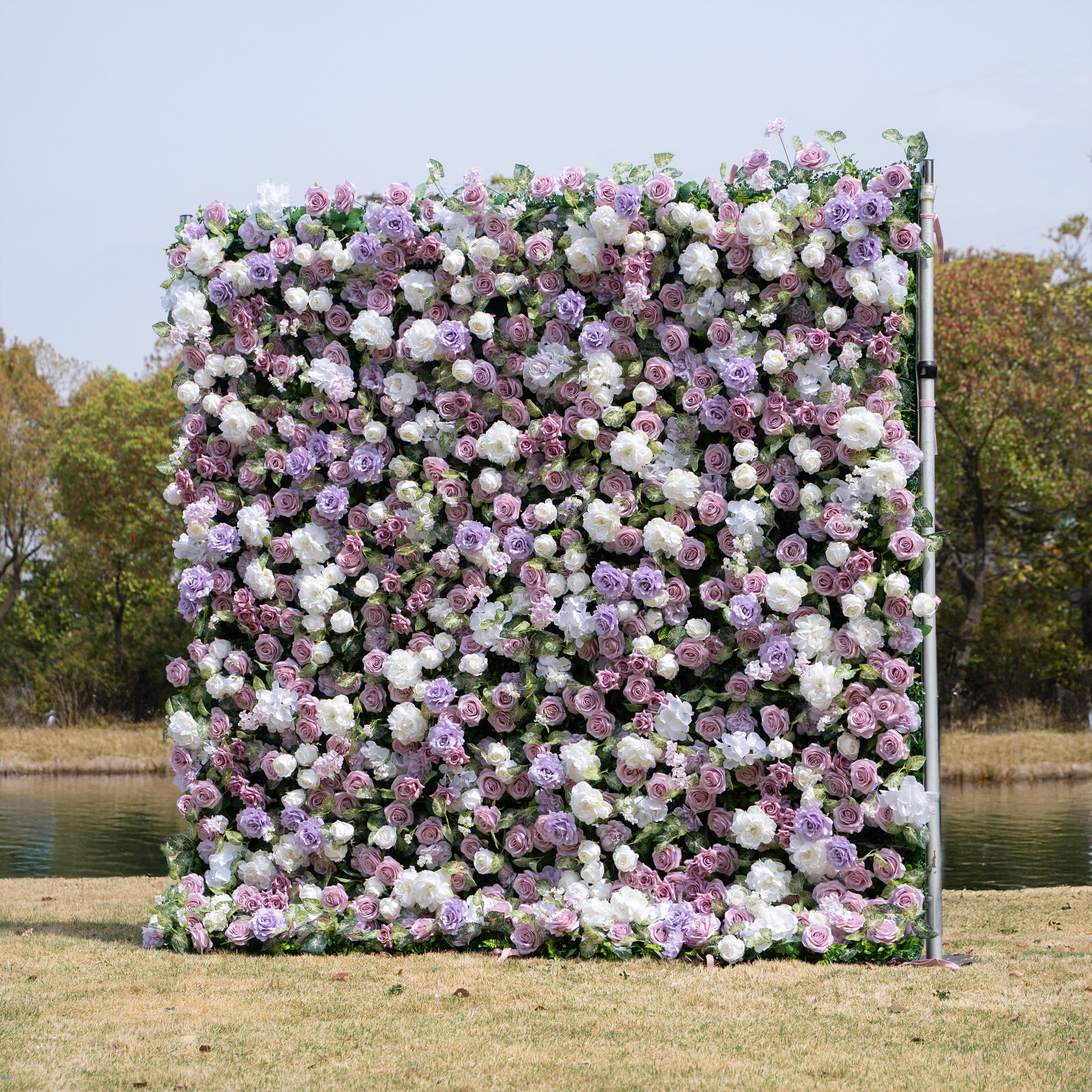 Helena:3D Fabric Artificial rolling up curtain flower wall