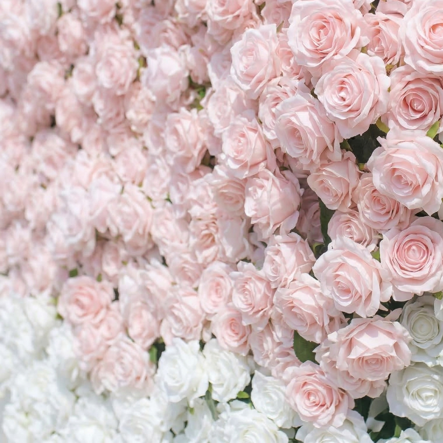 Ismira:3D Dreamy Pink & Ivory Heart-Shaped Aritificial Floral Backdrop for Sweet Proposals & Weddings