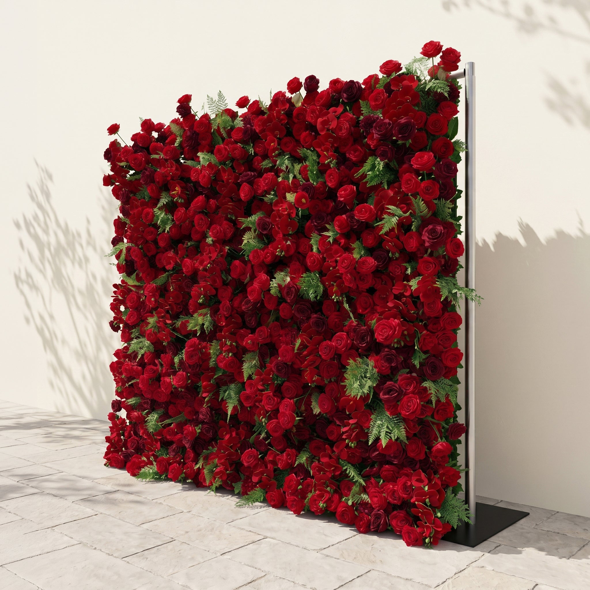 Ivelaria: New Luxury 5D Red Roses Flower Wall with Greenery for Weddings&Event Decor ivelaria right