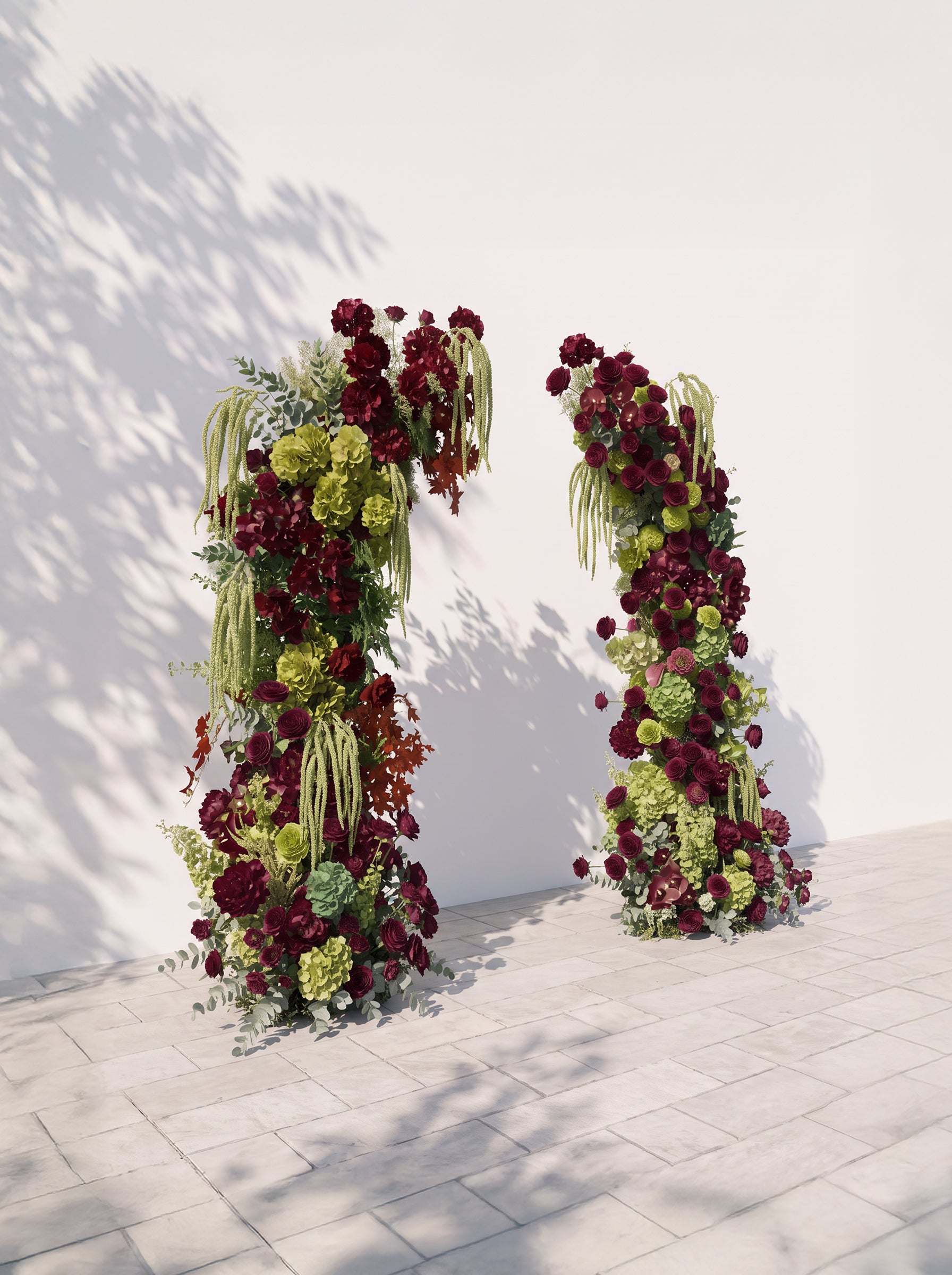 Ivelrella Luxury Horn Shaped Flower Arch with Frame for Wedding Party Event Backdrop Decoration — left view