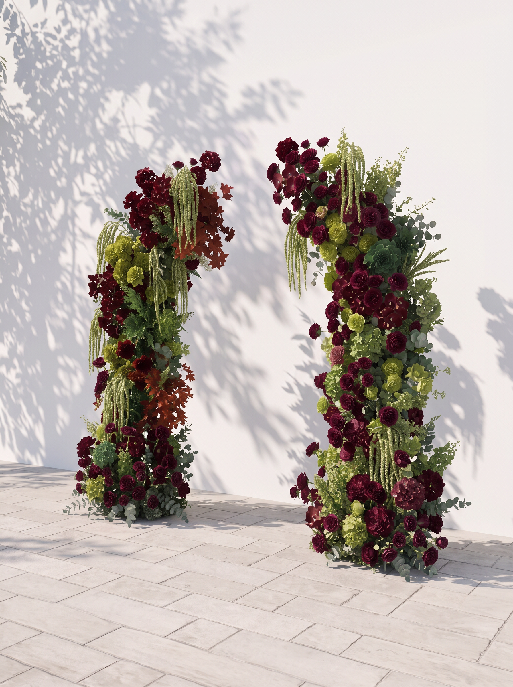 Ivelrella Luxury Horn Shaped Flower Arch with Frame for Wedding Party Event Backdrop Decoration — right view