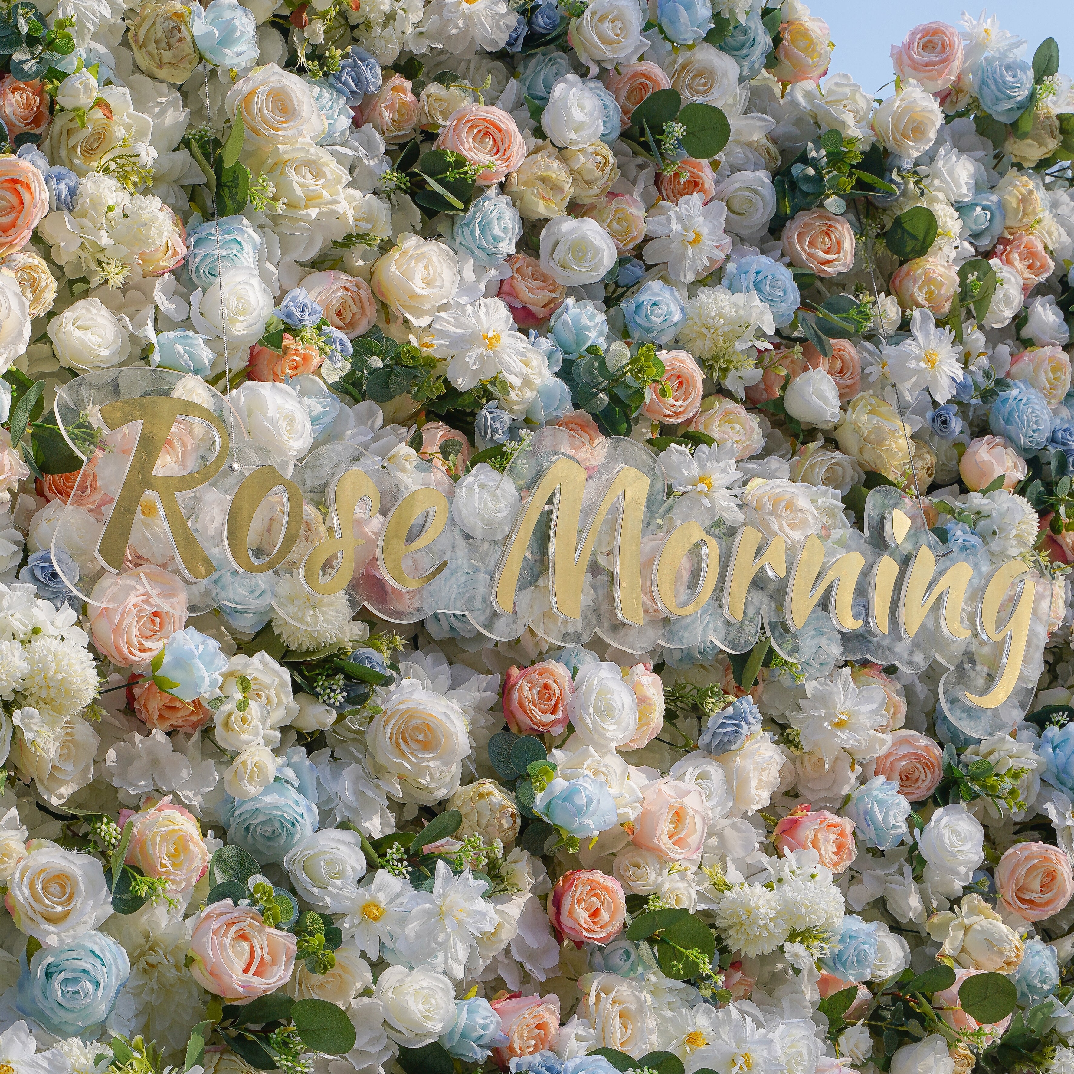 Jacy:5D Fabric Artificial rolling up curtain flower wall