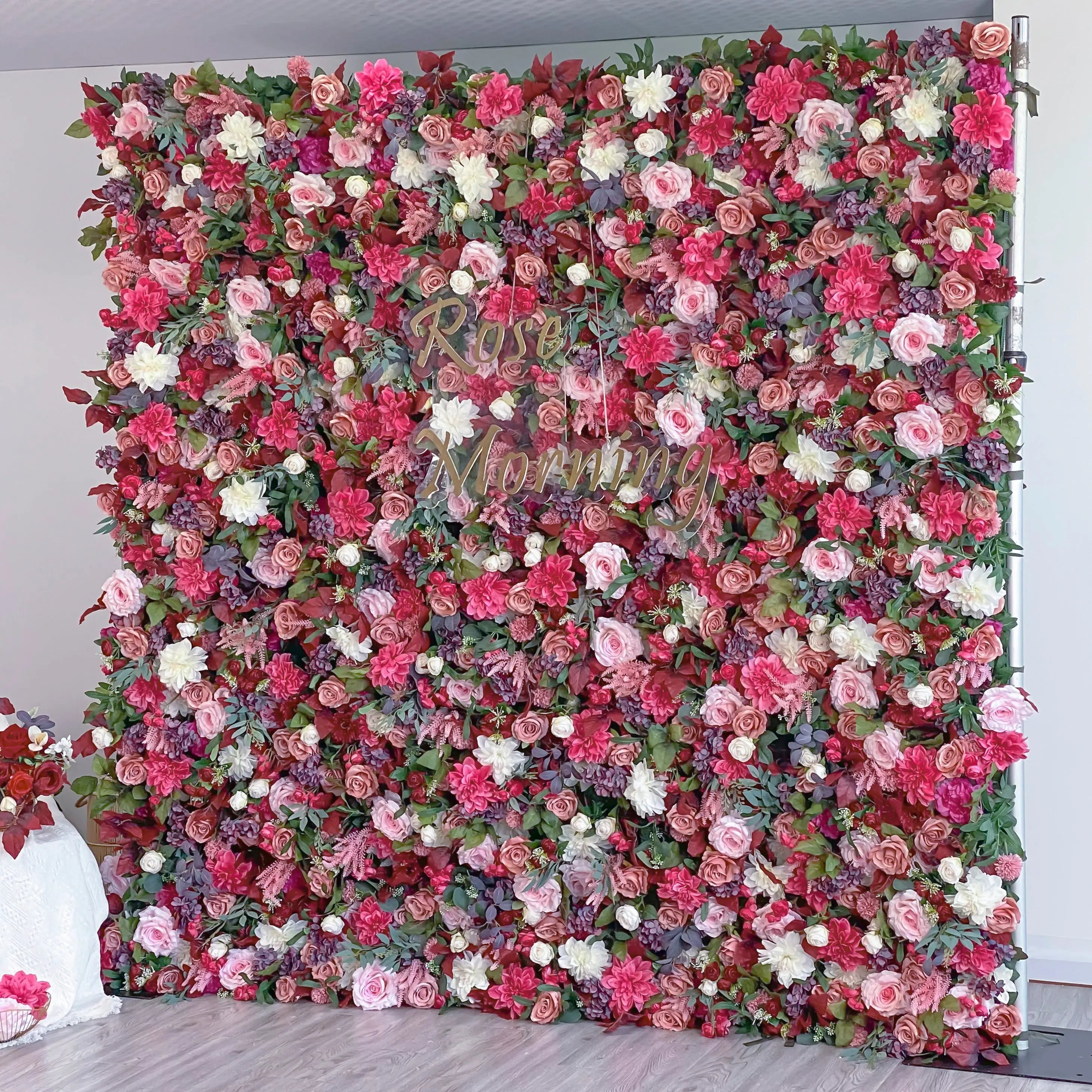 JoJo:5D Garden Series New Fabric Artificial rolling up curtain flower wall