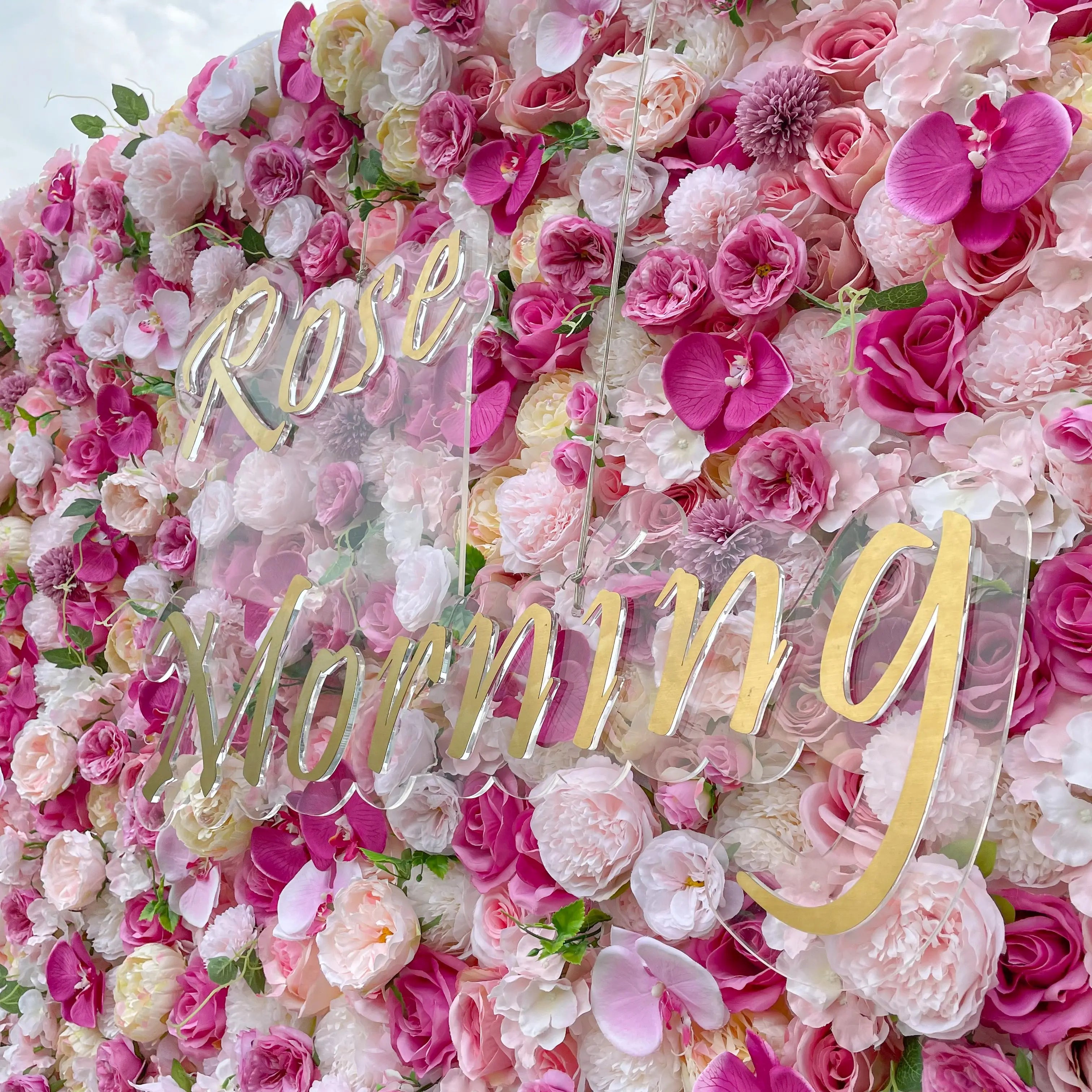 Juliet:5D Fabric Artificial rolling up curtain flower wall