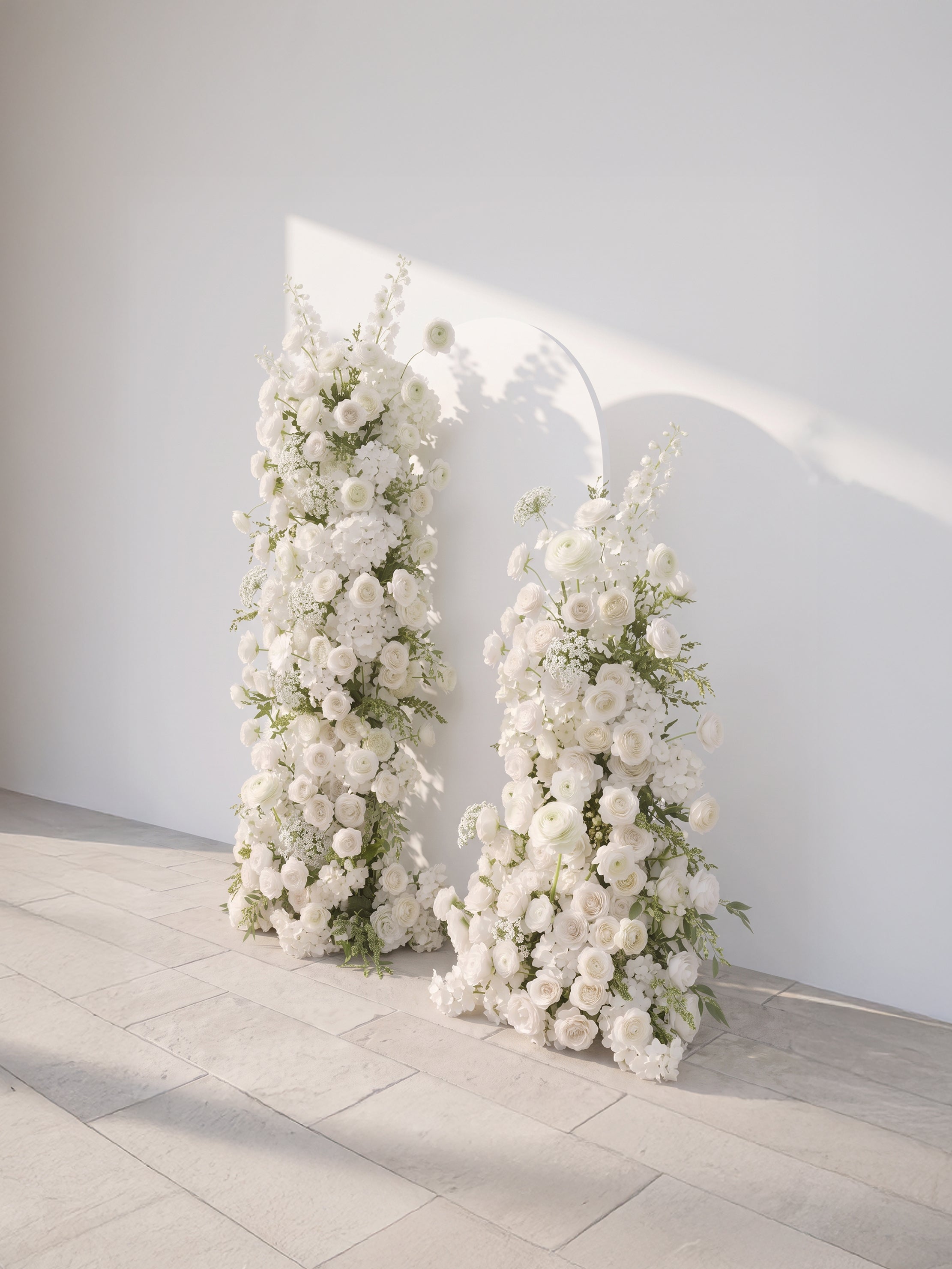 Karelie: Wedding Background Arch Pillar Decorative Flower Row Excluding Frame — right view
