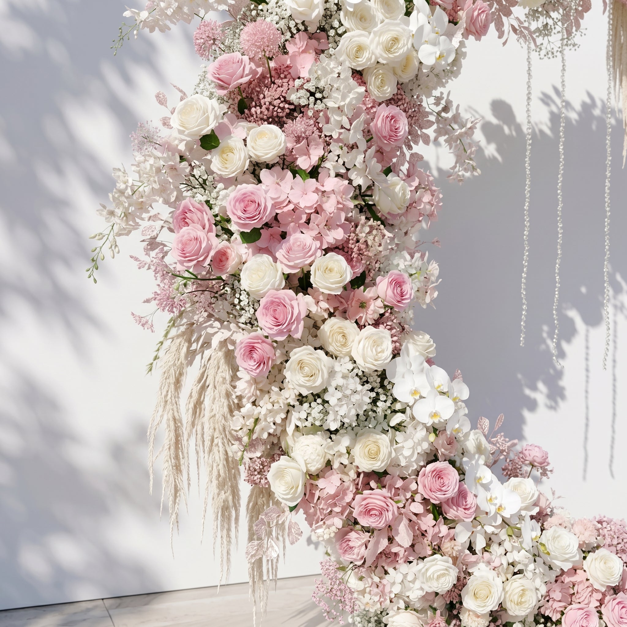 Karellora Moon Arch:Wedding Party Background Floral Arch Decoration Including Frame
